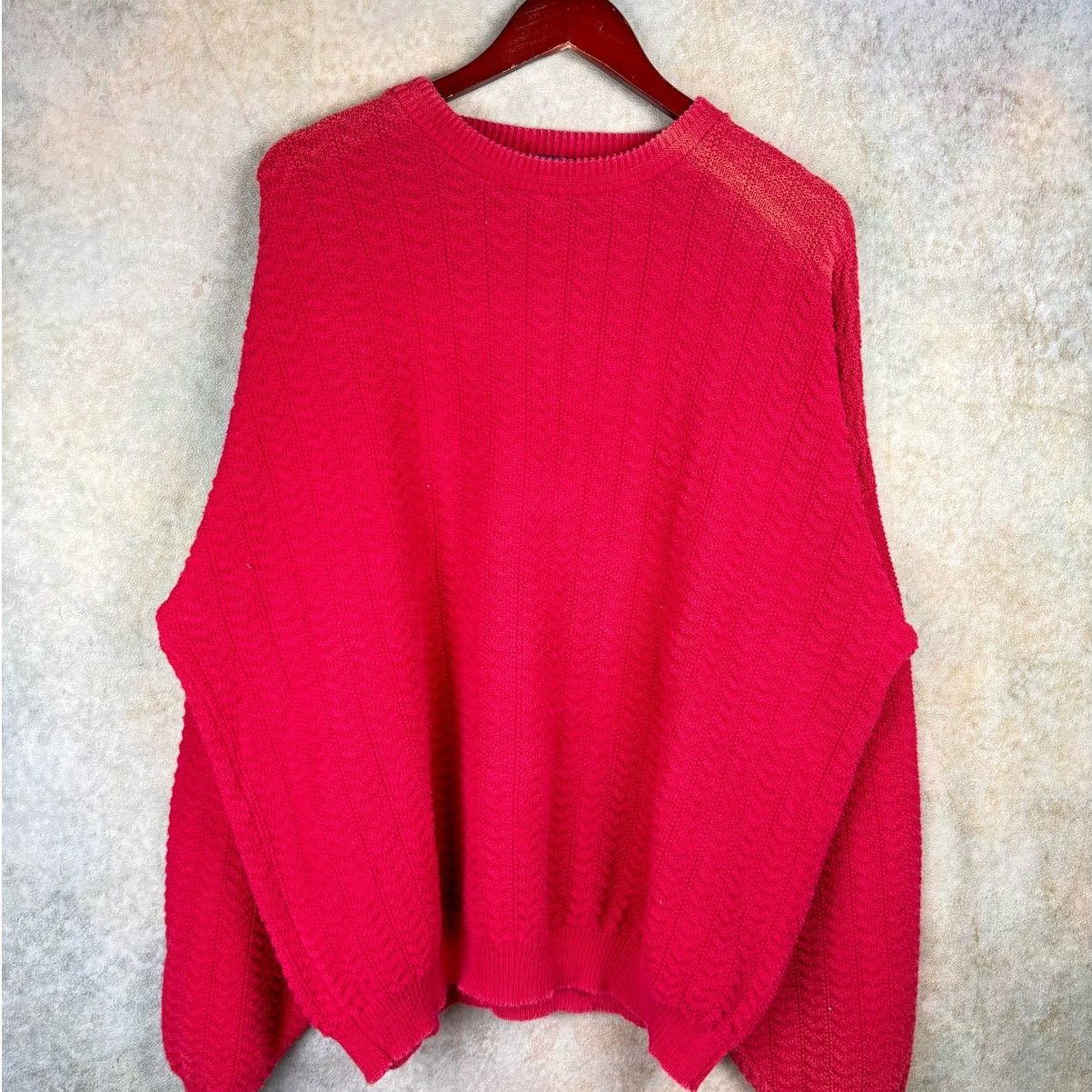 Vintage VTG 90s Trade Bay Knit Sweater XL Red Pullover Crewneck Size US XL / EU 56 / 4 - 7 Thumbnail