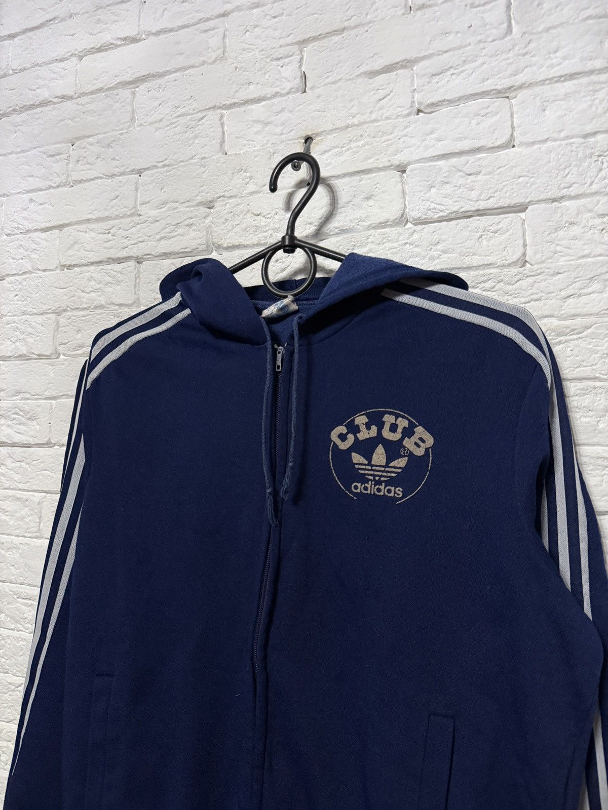 Adidas Rare Vintage 80`s Adidas Club Full Zip Hoodie France Sz S Size US S / EU 44-46 / 1 - 2 Thumbnail