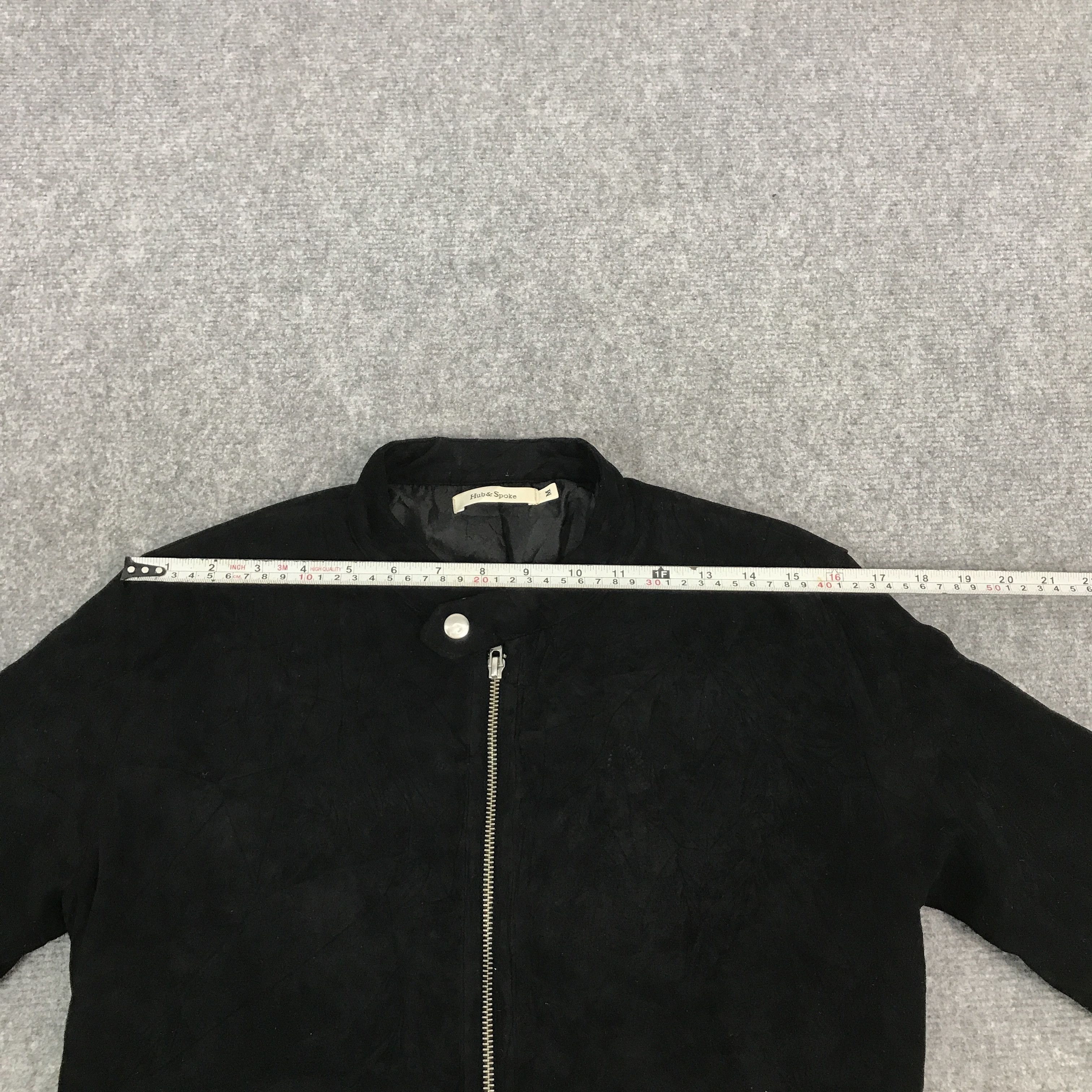 Japanese Brand BLACK BIKER STYLE PUNK ZIPPER HUB&SPOKE JACKET Size US M / EU 48-50 / 2 - 9 Thumbnail