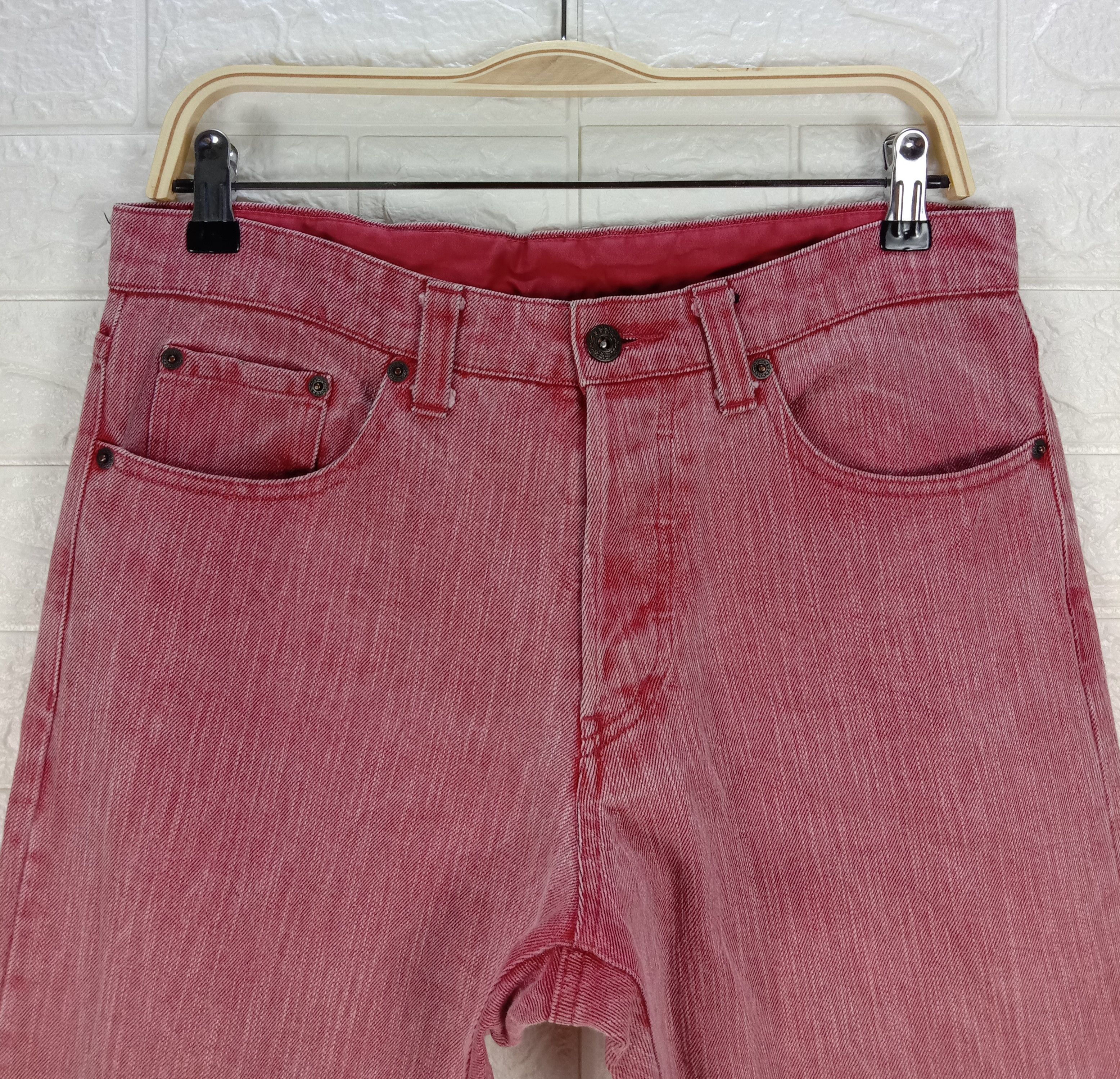 Japanese Brand Japanese Punk Jeans Brand High Street Faded Red Denim Size US 32 / EU 48 - 2 Thumbnail