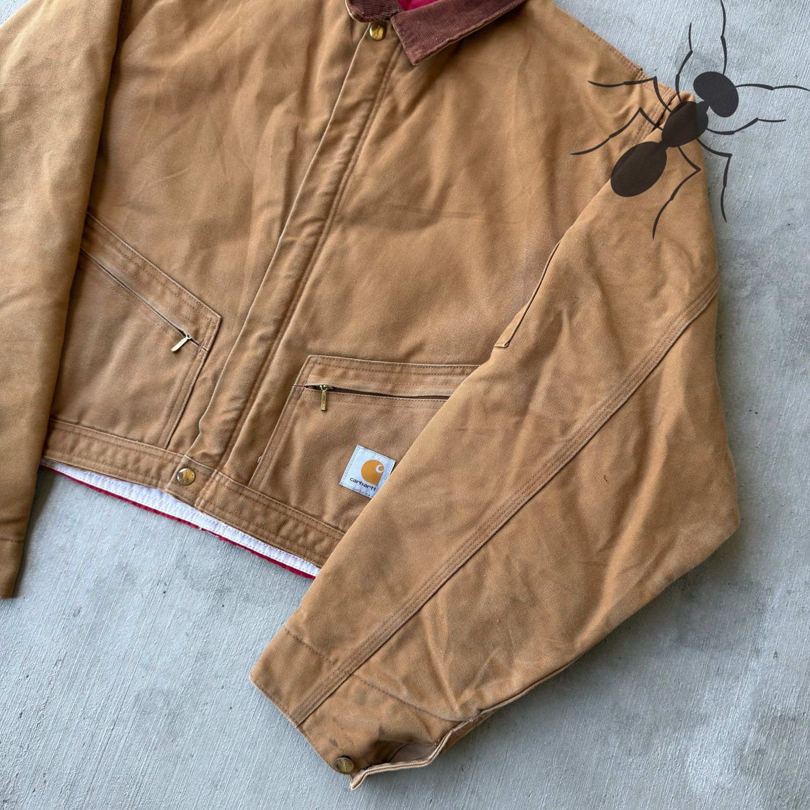Carhartt × Vintage Carhartt brown cropped Detroit style work wear jacket Size US XL / EU 56 / 4 - 4 Thumbnail
