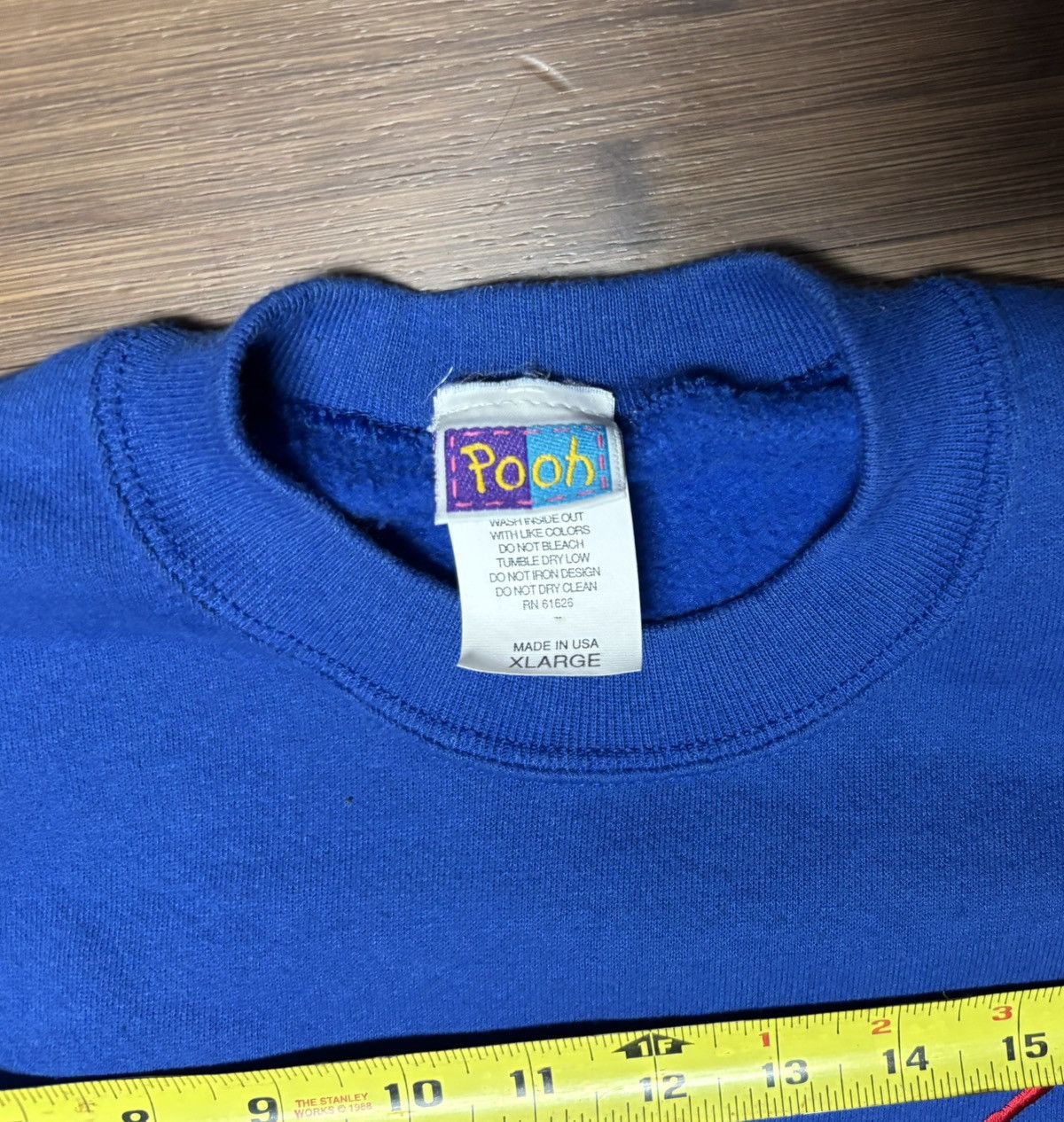 Disney Vintage Blue Pooh sweater Size US XL / EU 56 / 4 - 4 Thumbnail