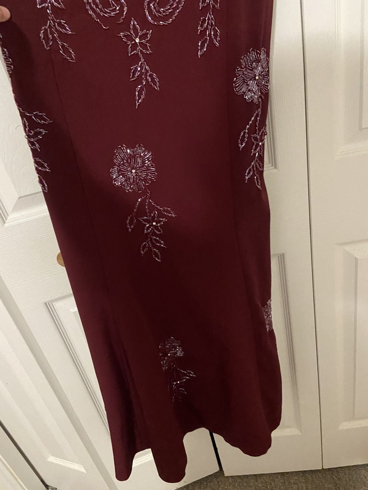 Other Vintage Burgundy Beaded Dress Size M / US 6-8 / IT 42-44 - 5 Thumbnail
