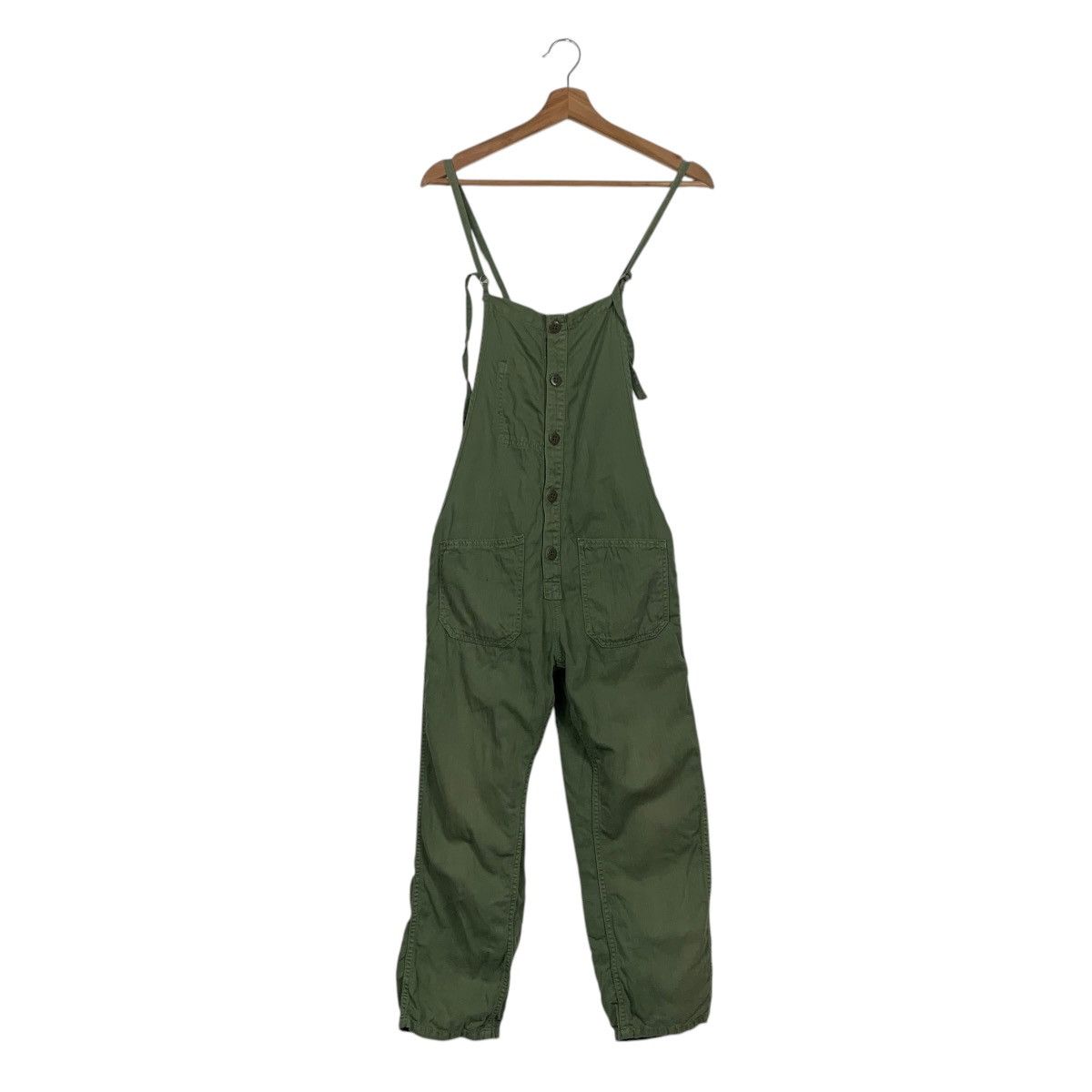 Johnbull JOHNBULL Work Green Sleeveless Jumpsuit W34 #1924-C84 Size US 34 / EU 50 - 1 Thumbnail