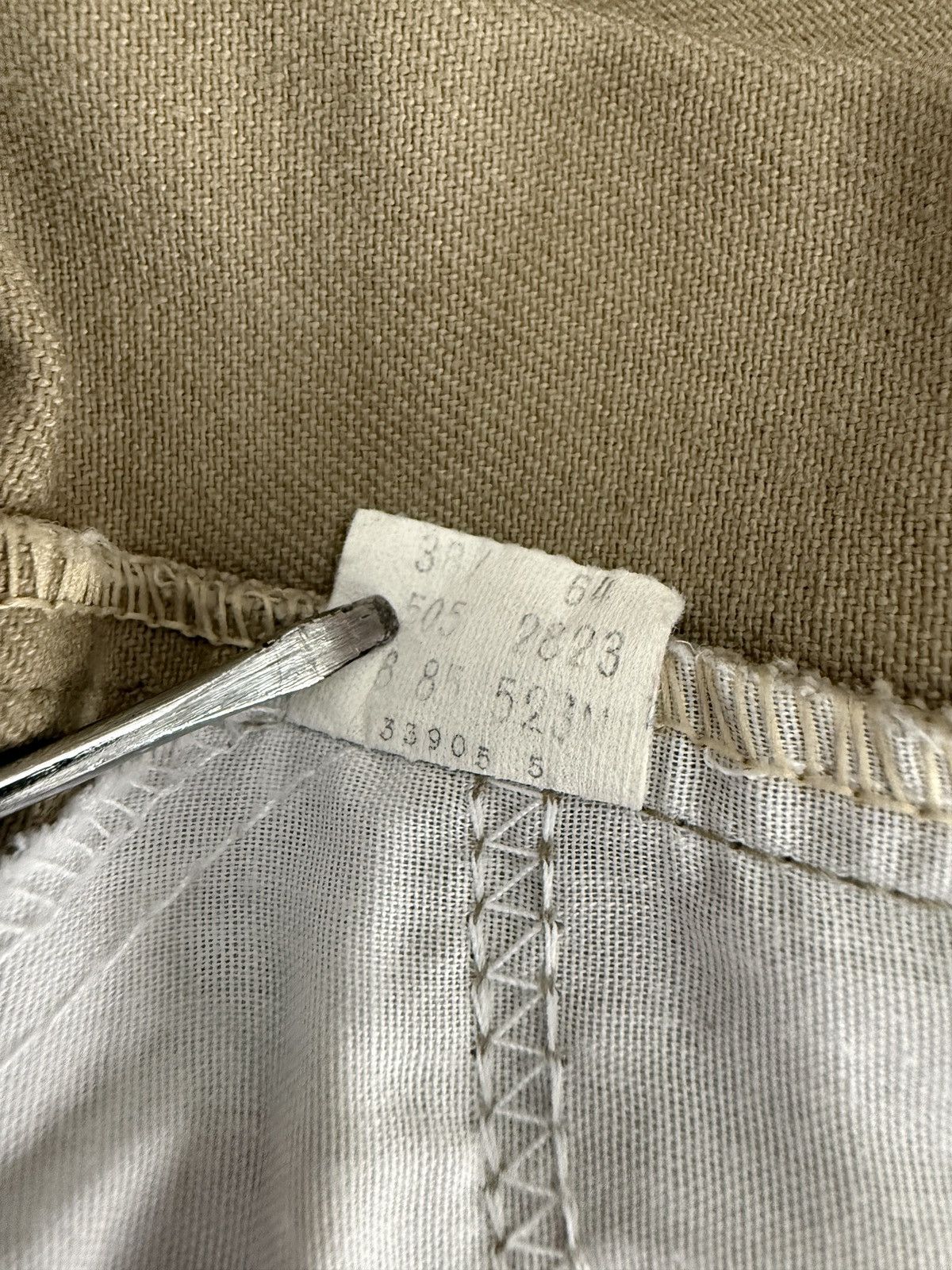 Levi's Vintage 80s Levi's 505 Khaki Beige Jeans Pants Size US 33 - 4 Thumbnail