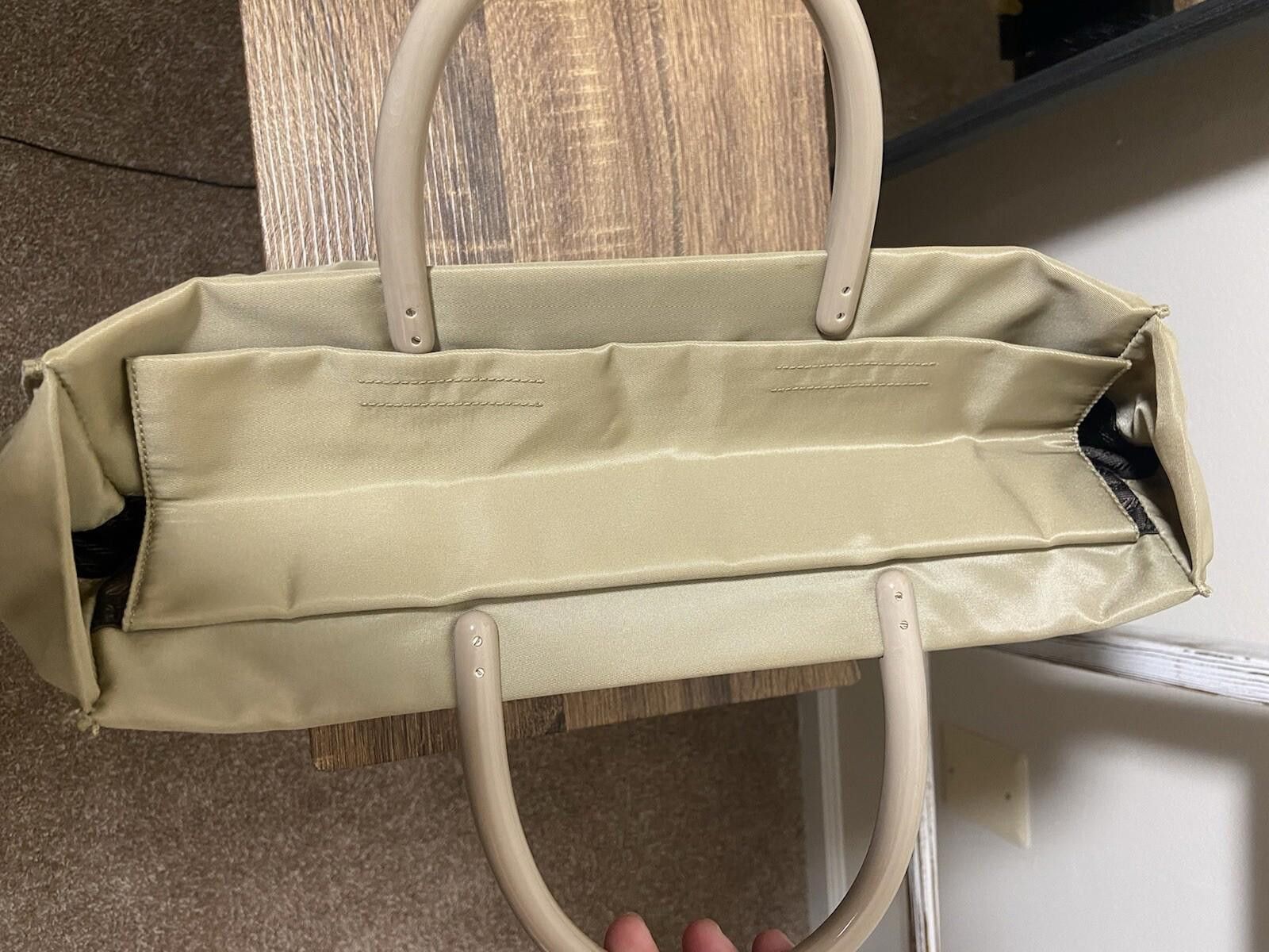 Prada Prada beige nylon small tote handbag, good clean cond Size ONE SIZE - 9 Thumbnail