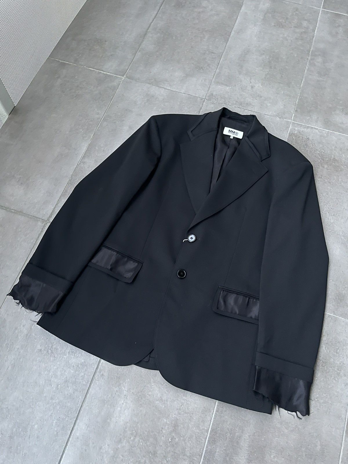 Maison Margiela !DS! SS23 Maison Margiela Deconstructed Black Blazer Jacket Size L / US 10 / IT 46 - 10 Thumbnail