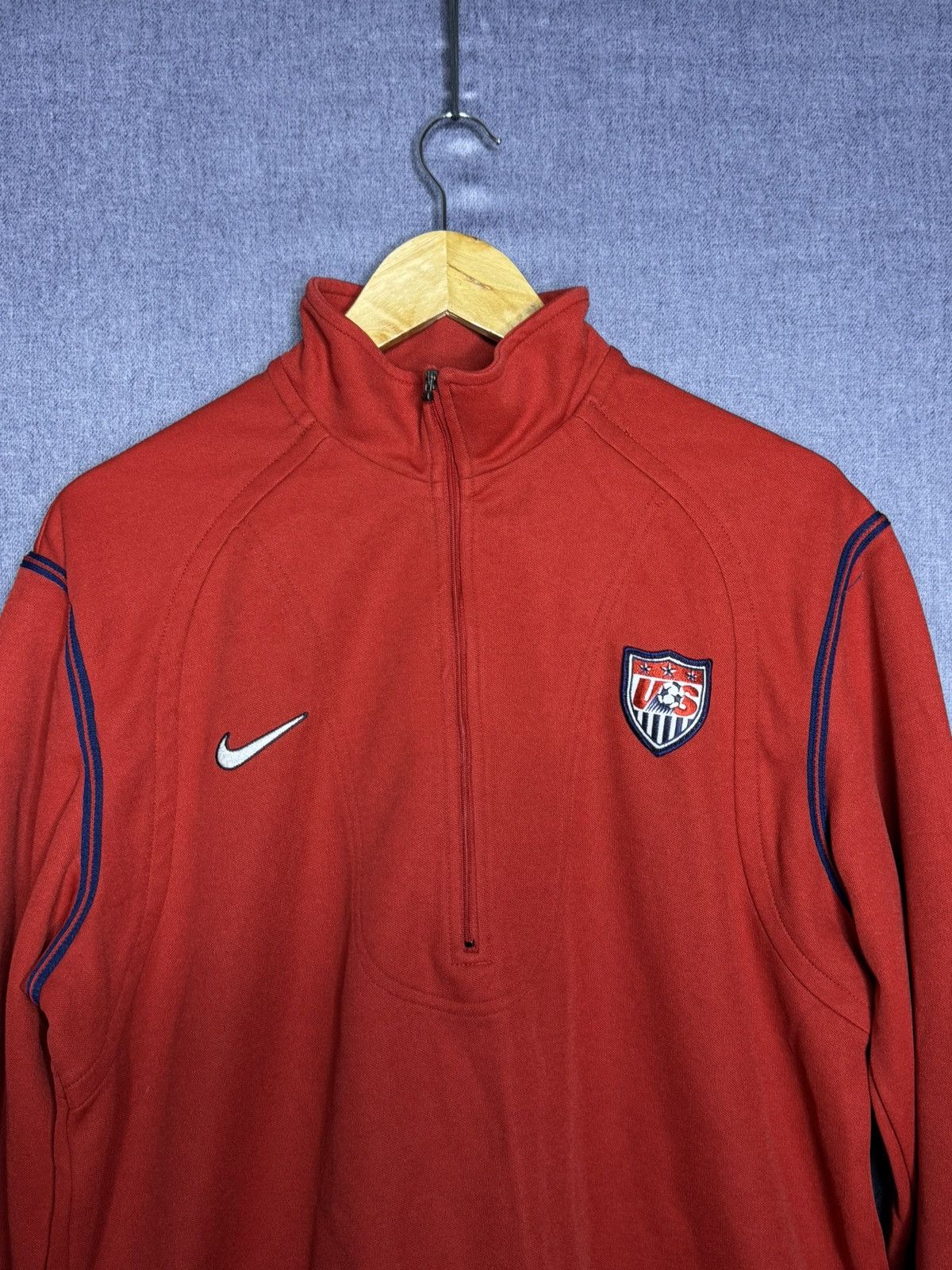 Nike Vintage Nike Team USA Sweatshirt 1/4 Zip Mens XL Size Size US XL / EU 56 / 4 - 3 Thumbnail