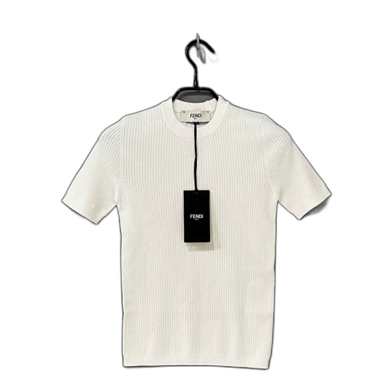 Fendi Fendi Short Sleeve Ribbed Logo Top Size US S / EU 44-46 / 1 - 1 Thumbnail
