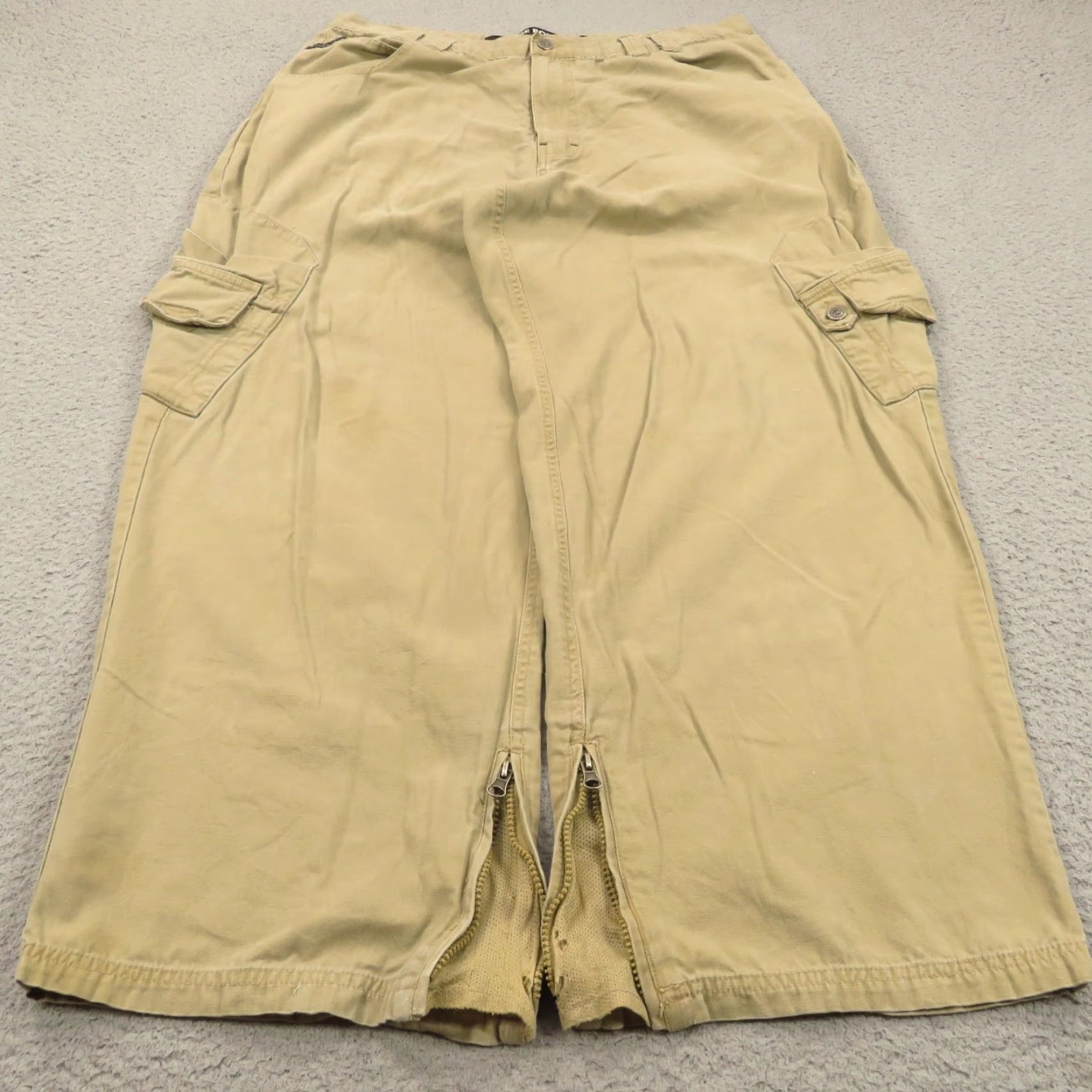 Joe Boxer VINTAGE Baggy Cargo Pants Mens 38 Y2K 30 in Inseam 11" Leg Opening 5-Pocket Canvas Cotton Joe Boxer Beige Slim Relaxed Size US 38 / EU 54 - 2 Thumbnail
