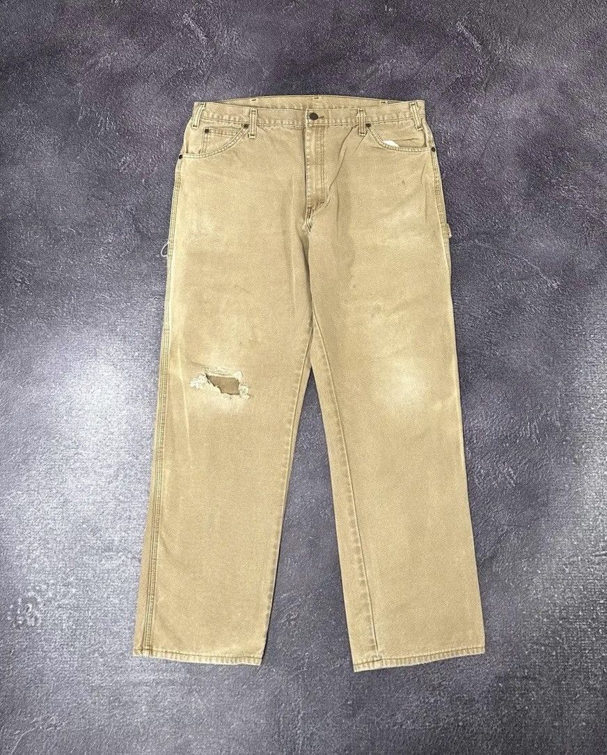 Dickies Vintage 90s Dickies Carpenter Opium Faded Cargo Work Pants Size US 38 / EU 54 - 2 Thumbnail