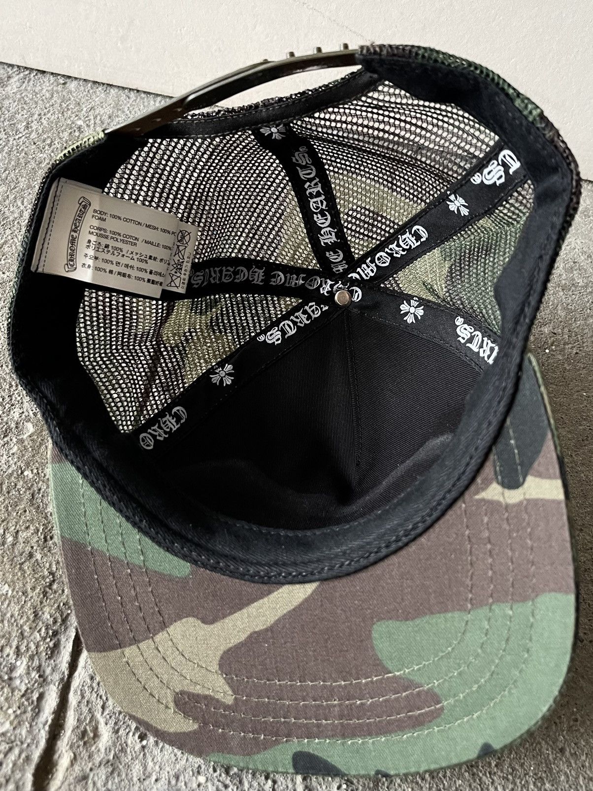 Chrome Hearts Chrome Hearts - “FUCK” - Camou Trucker Hat Size ONE SIZE - 6 Thumbnail