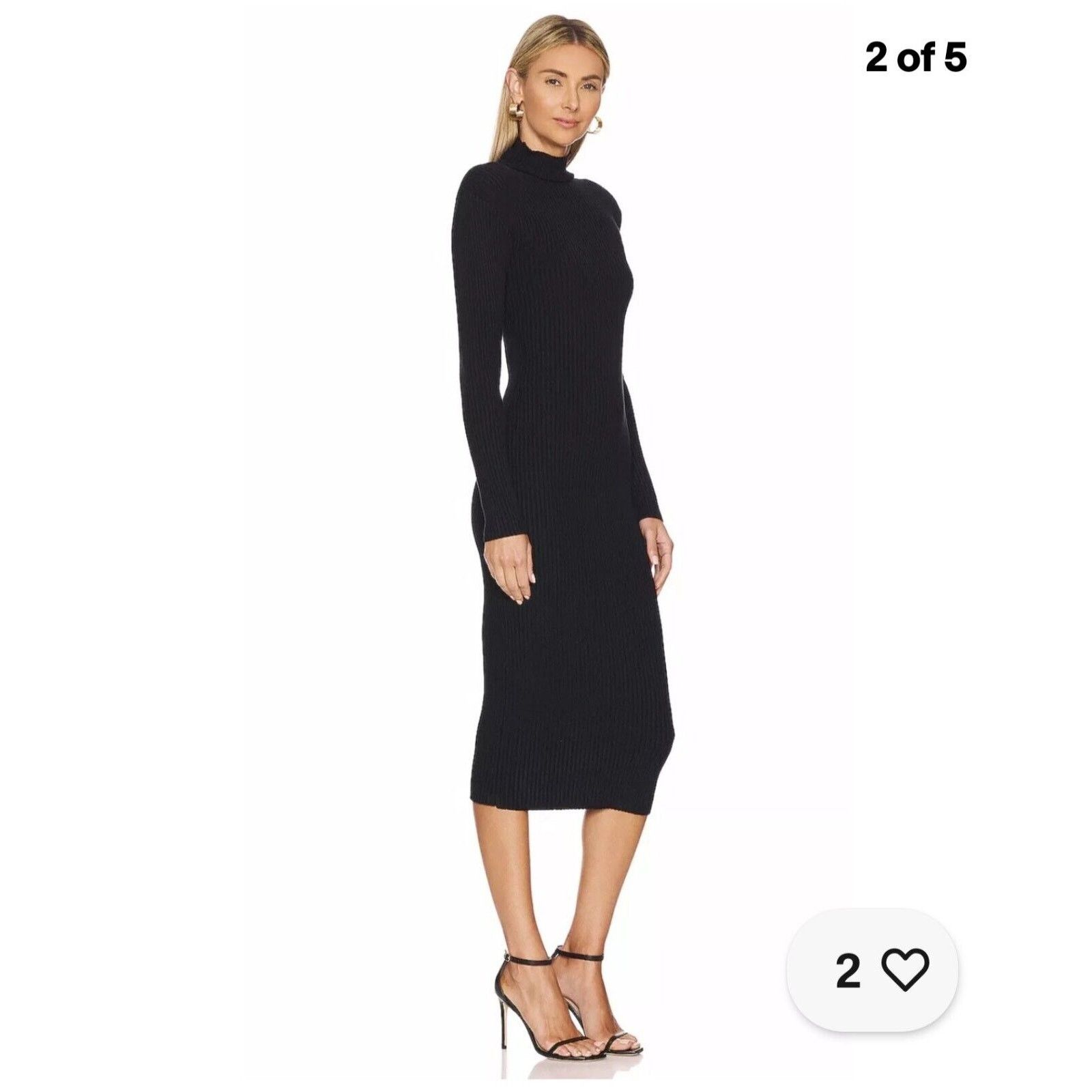 Other ASTR Abilene Long Sleeve Turtleneck Long Dress Medium Ribbed Size M / US 6-8 / IT 42-44 - 3 Thumbnail