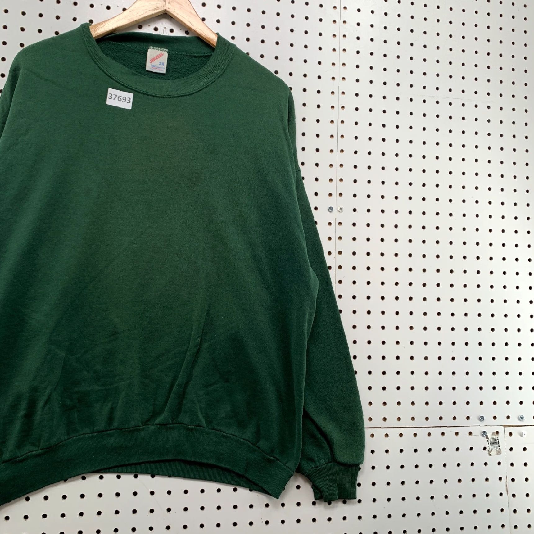 Jerzees VINTAGE Jerzees Sweatshirt Men 2XL Green USA Pullover 80s Blank Crewneck Size US XXL / EU 58 / 5 - 4 Thumbnail