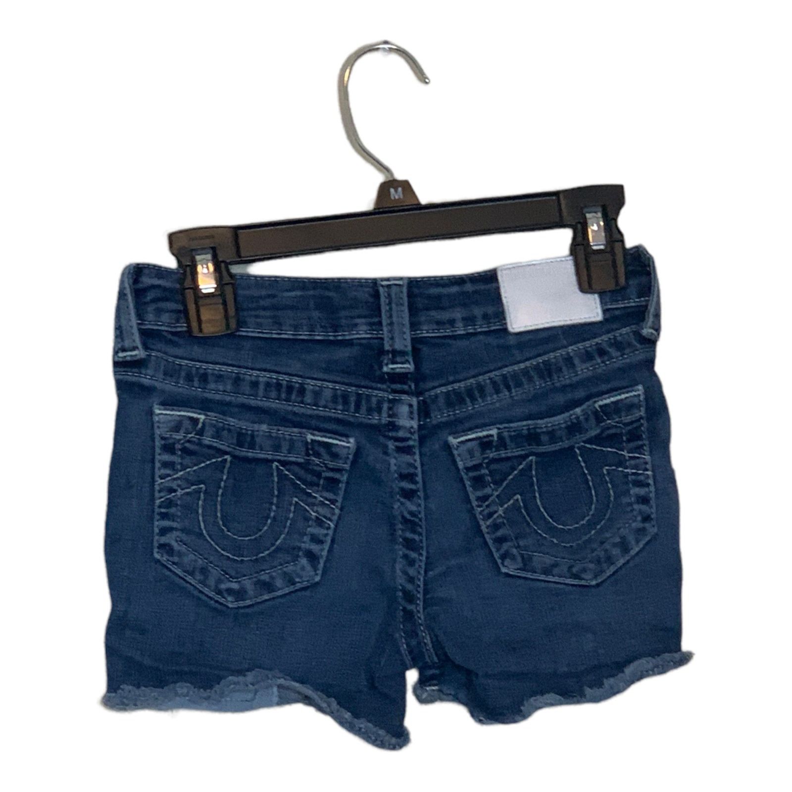 True Religion True Religion denim stretch distressed shorts size 7 Junior Size 23" - 2 Thumbnail