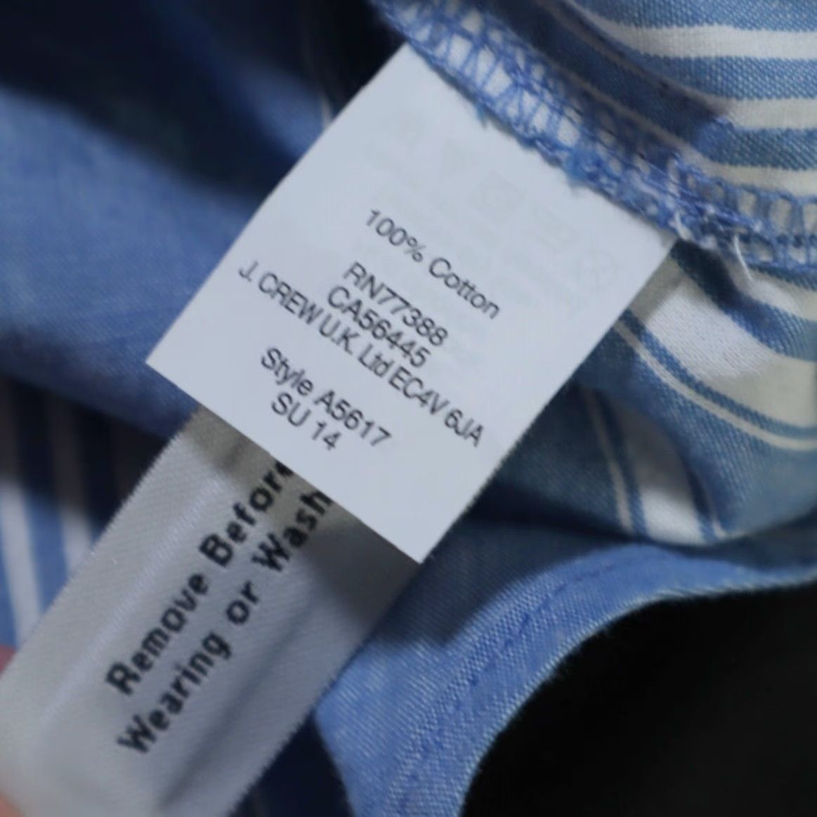 Madewell Madewell Shirt Striped Blue Women's XS Popover Chambray 1/2 Button Up A5617 Size XS / US 0-2 / IT 36-38 - 7 Thumbnail