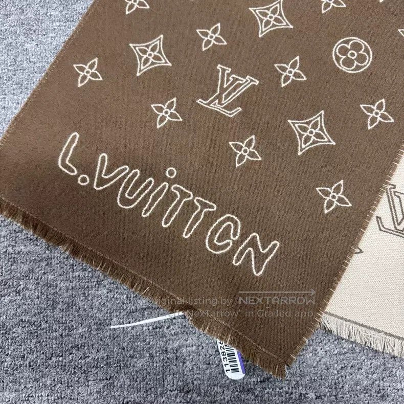 Louis Vuitton Louis Vuitton Reversible presbyopic wool scarf Size ONE SIZE - 4 Thumbnail