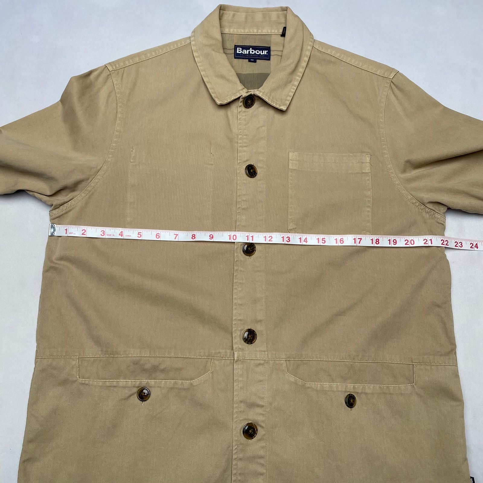 Barbour Barbour Dene Cotton Twill Overshirt Jacket Mens Medium Chore Size US M / EU 48-50 / 2 - 7 Thumbnail