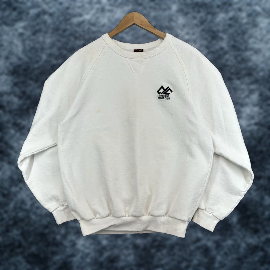 Vintage Cobourg Yacht Club Crewneck Sweatshirt Men XL White Yacht