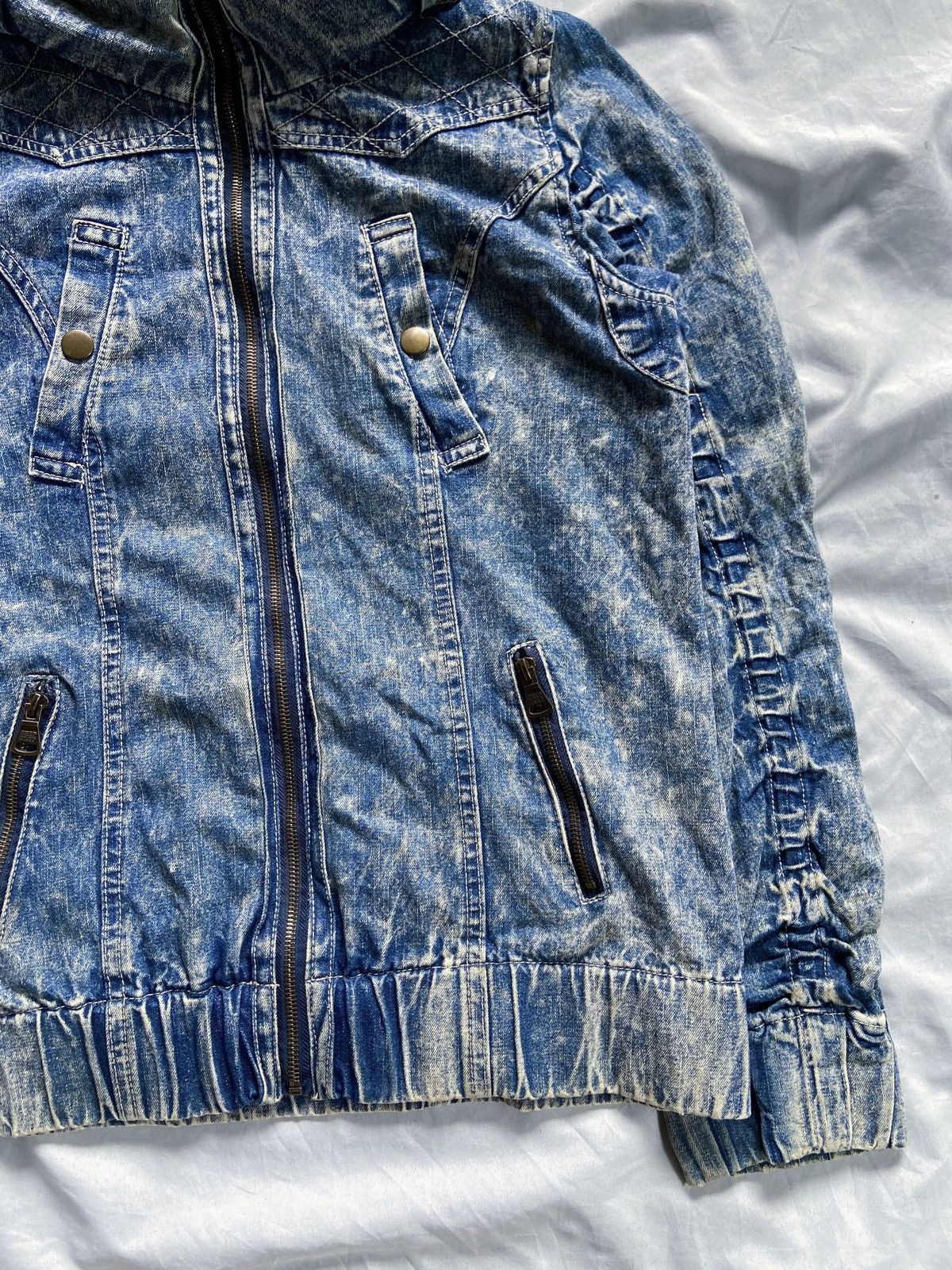 Japanese Brand CHIP CLIP STREET BLUE DENIM WASHED STYLE BONO ZIP JACKET Size US M / EU 48-50 / 2 - 3 Thumbnail