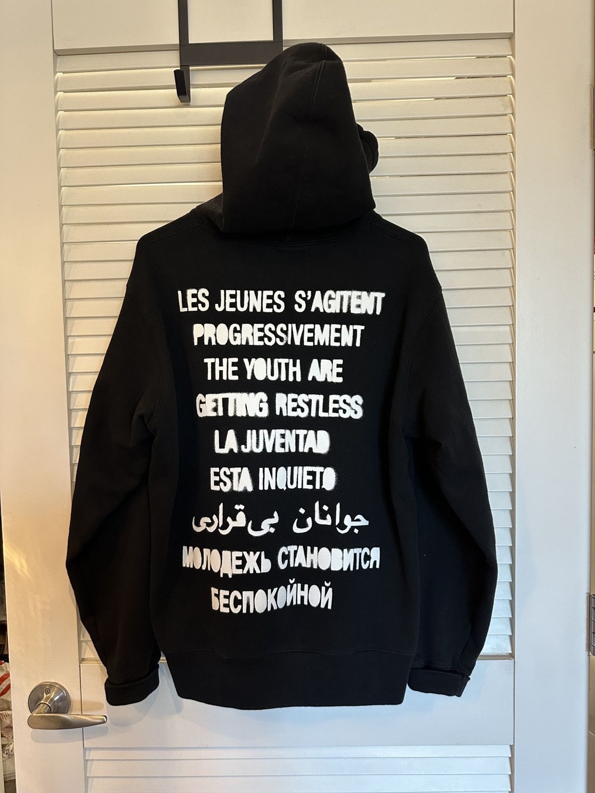 Supreme the youth best sale are getting restless hoodie