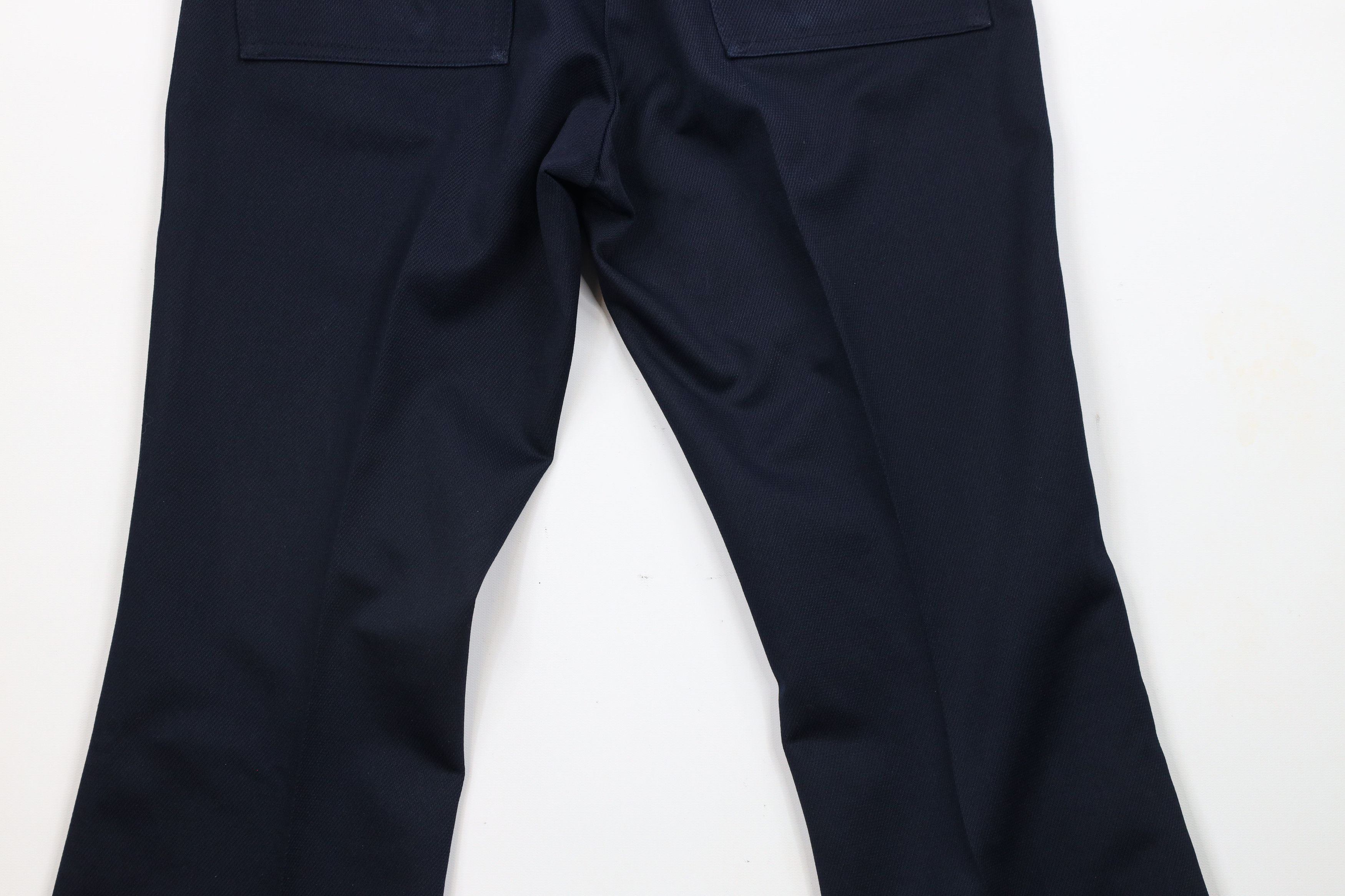Levi's × Vintage Vintage 70s Levis Bell Bottoms Chino Pants Navy Blue USA Size US 32 / EU 48 - 9 Thumbnail