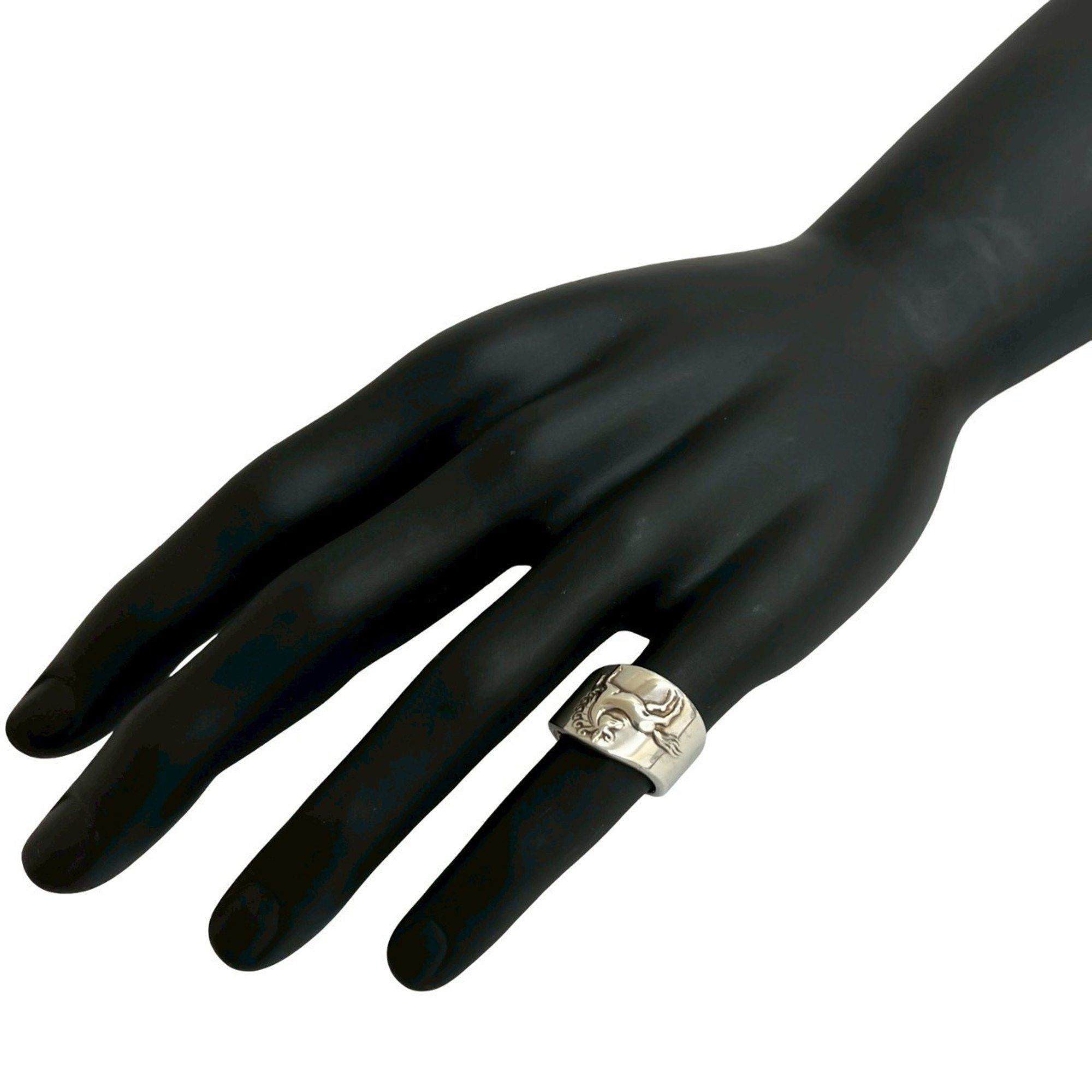 HERMES Gallop Ring 925 Sterling Silver Size 10 Men's and Women's Jewelry 406-6