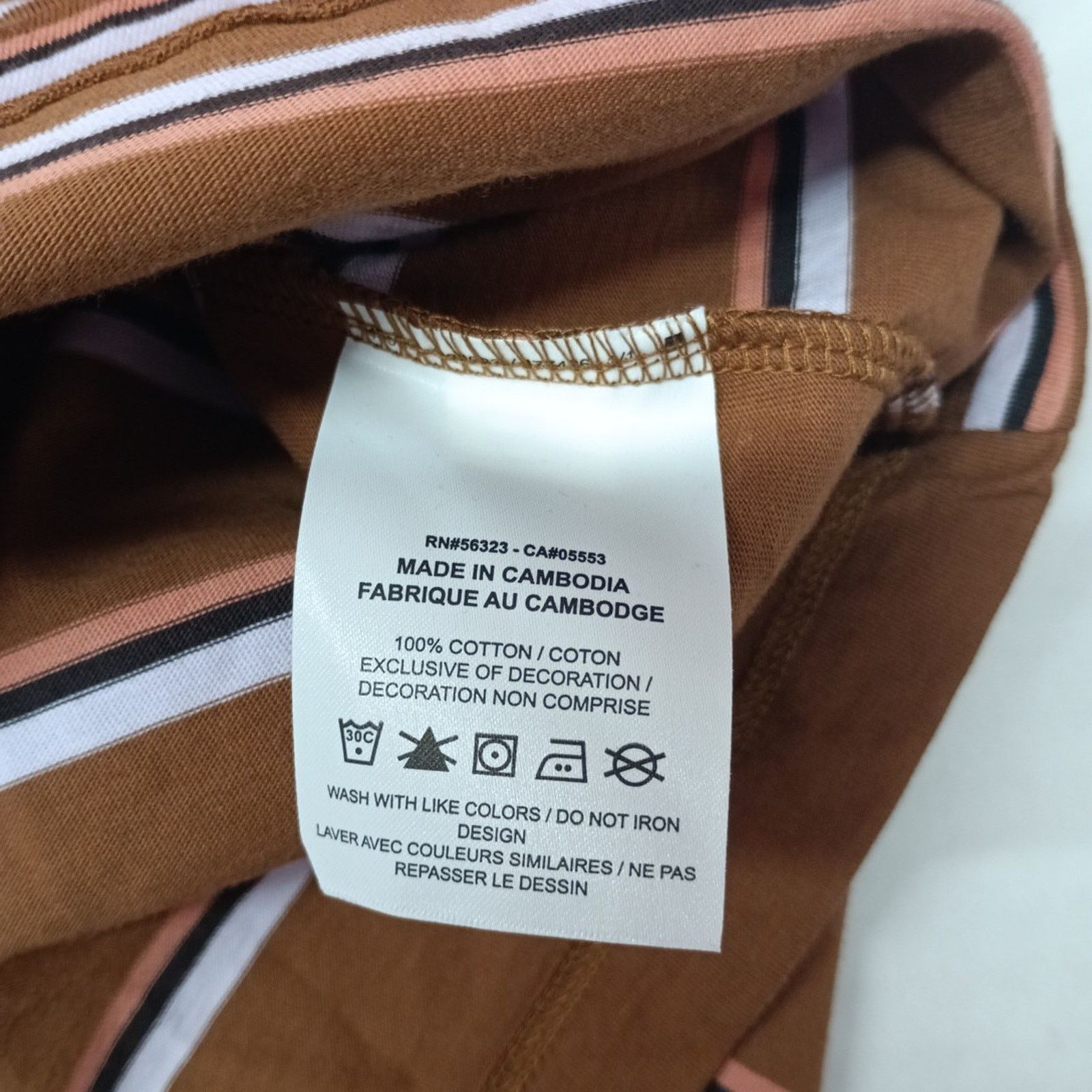 Nike Nike Sportswear Club Striped Logo T-Shirt Men's 2XL Brown Size US XXL / EU 58 / 5 - 6 Thumbnail