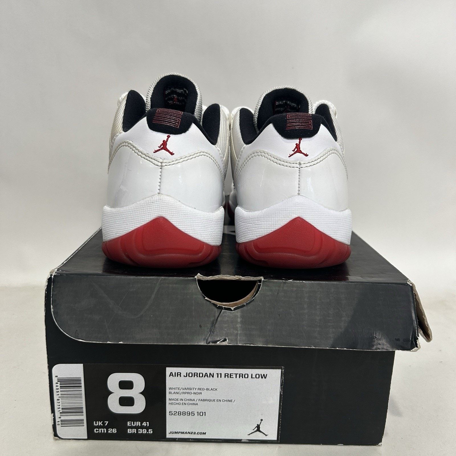 Jordan Brand Nike Air Jordan Retro XI Low “Cherry/White Red" Size US 8 / EU 41 - 5 Thumbnail