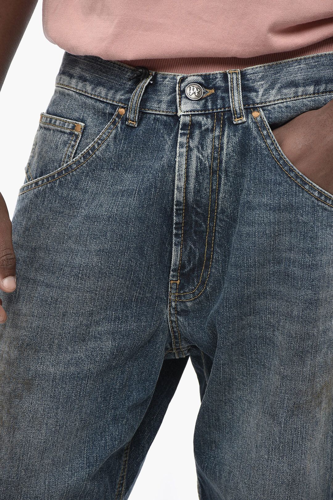 Palm Angels og1mm0326 Mom Fit Jeans in Blue Size US 36 / EU 52 - 3 Thumbnail