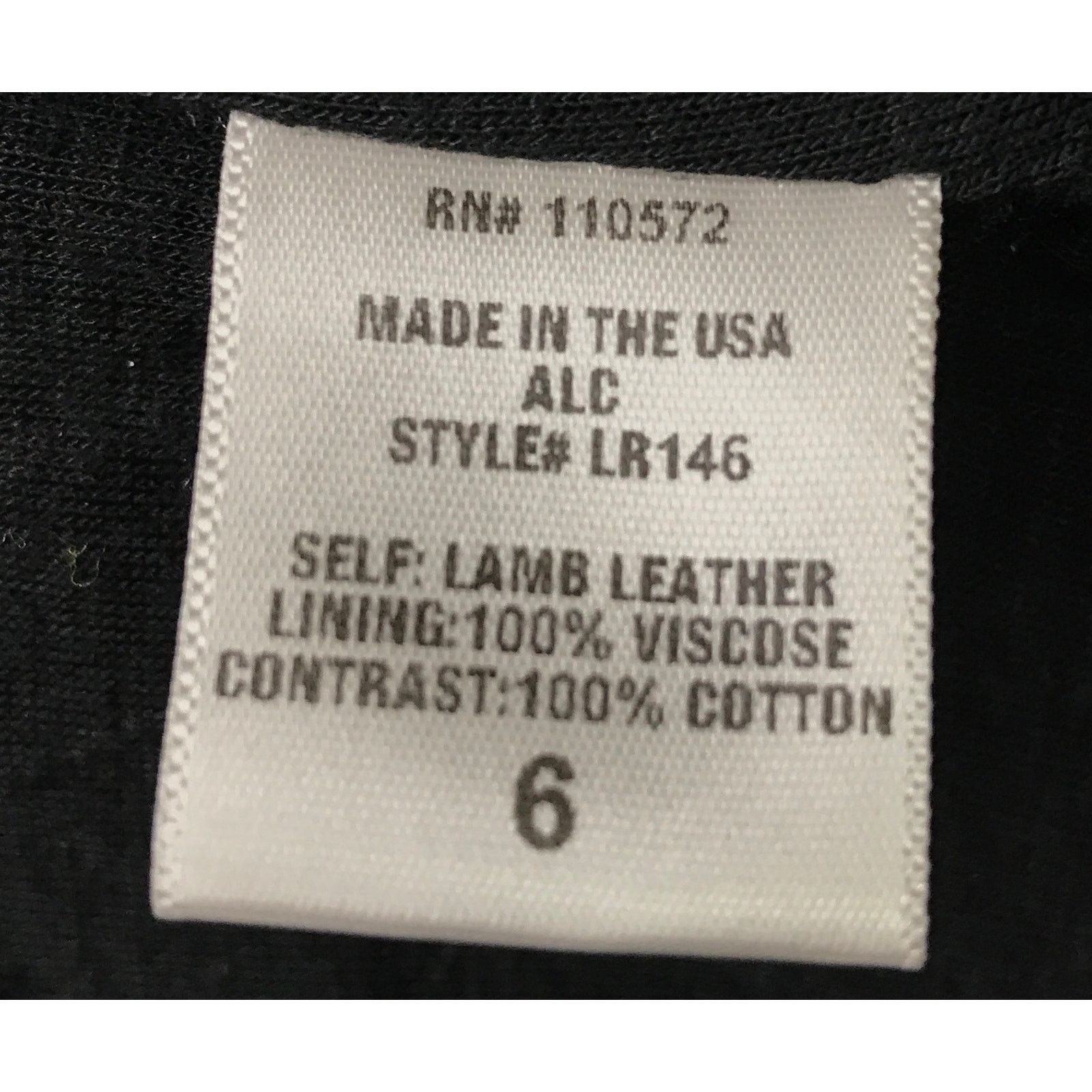 Other ALC Black Lamb Leather Moto Jacket Women Small 6 Black LR146 Size M / US 6-8 / IT 42-44 - 11 Thumbnail