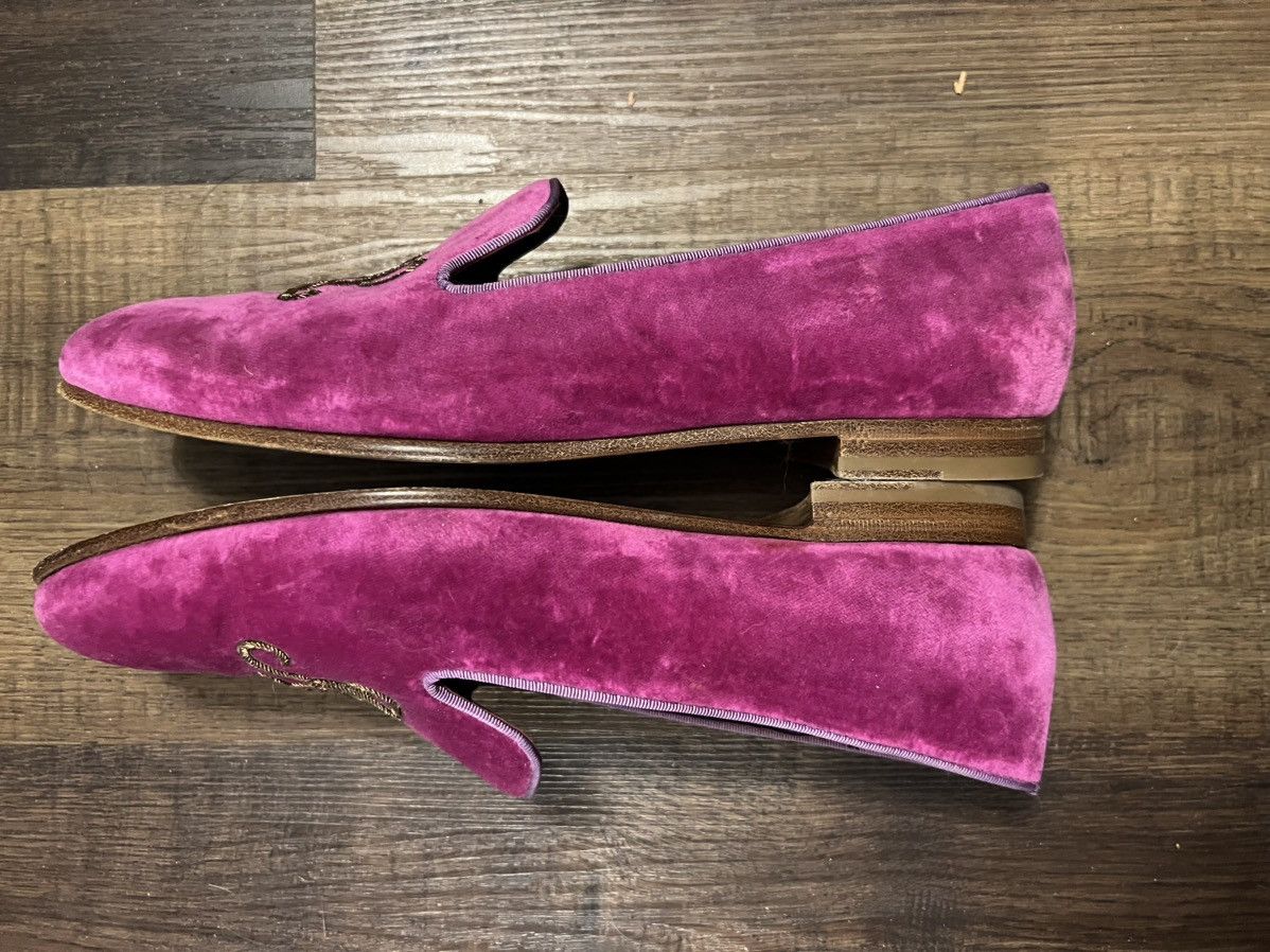 Ralph Lauren Purple Label Ralph Lauren Purple Label Alonzo Embroidered Velvet Loafers Size US 8 / IT 38 - 8 Thumbnail