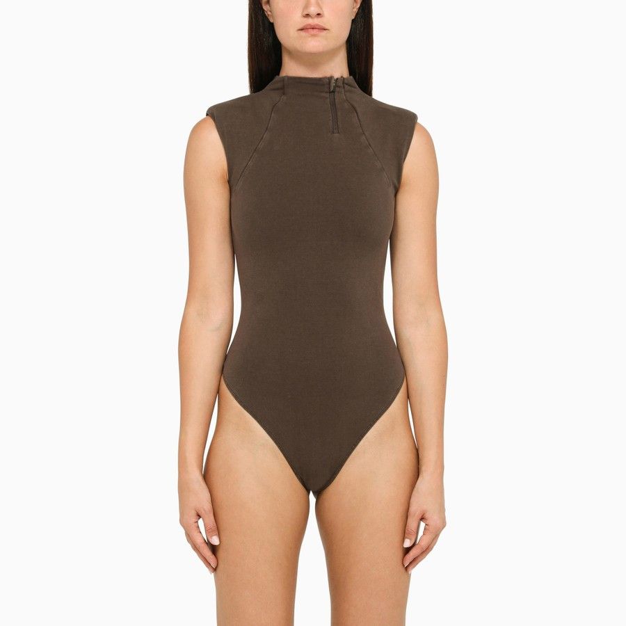 Entire Studios o1d2blof0824 Jersey Bodysuit in Brown Size XS / US 0-2 / IT 36-38 - 1 Thumbnail