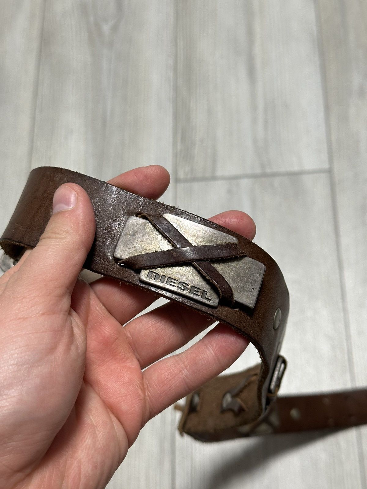 Diesel Very Rare! Vintage Diesel Leather Belt Size ONE SIZE - 3 Thumbnail