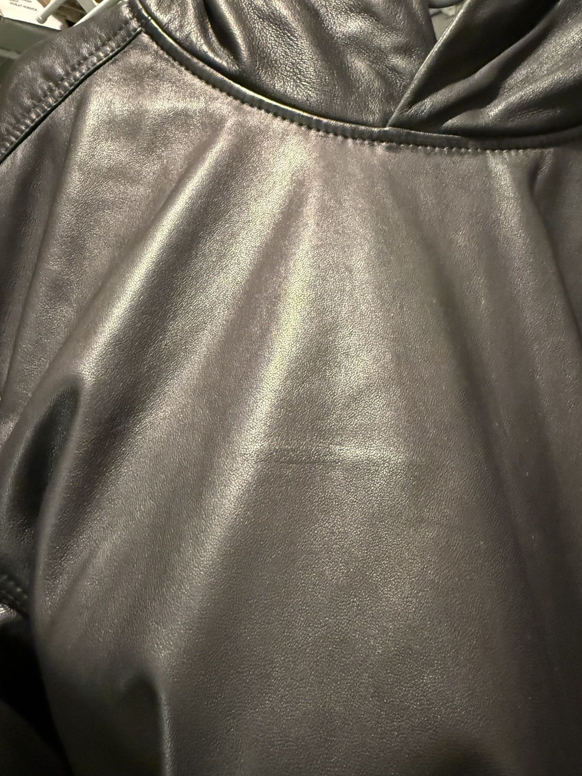 Balenciaga Size 5 leather hoodie pullover Size US XXL / EU 58 / 5 - 10 Thumbnail