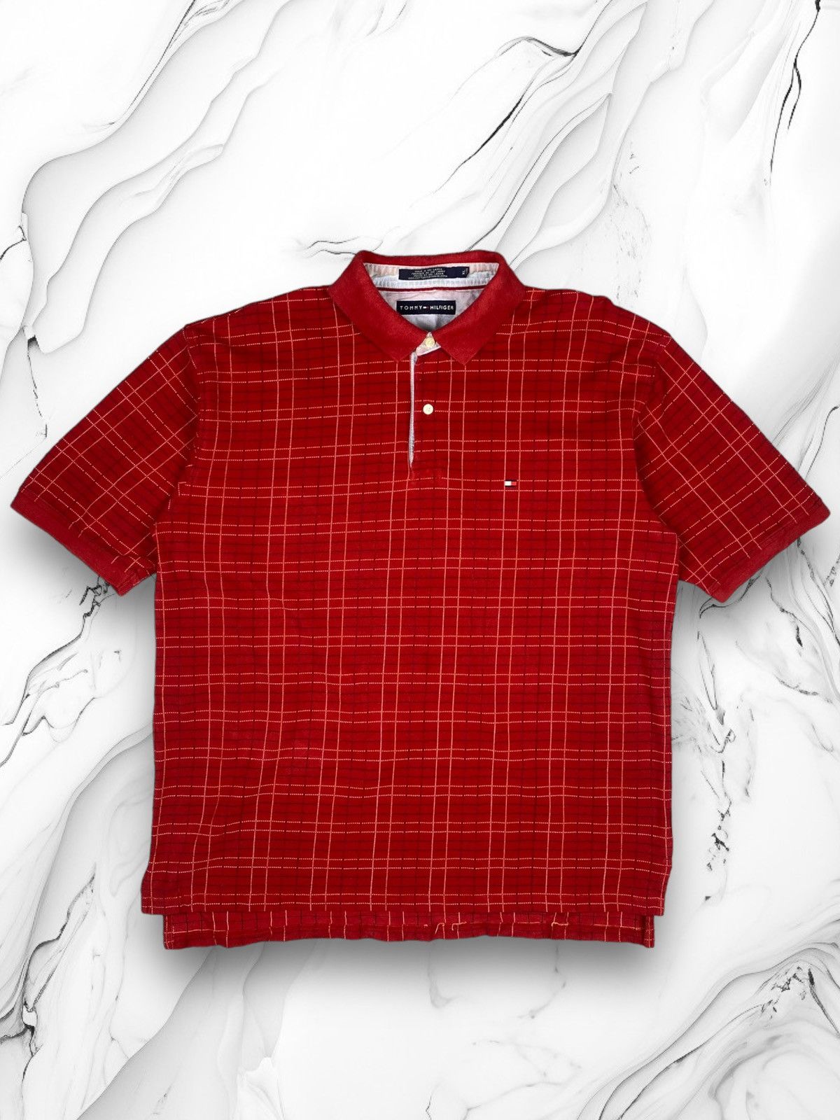 Vintage Tommy Hilfiger Checkered Rugby Polo Shirt