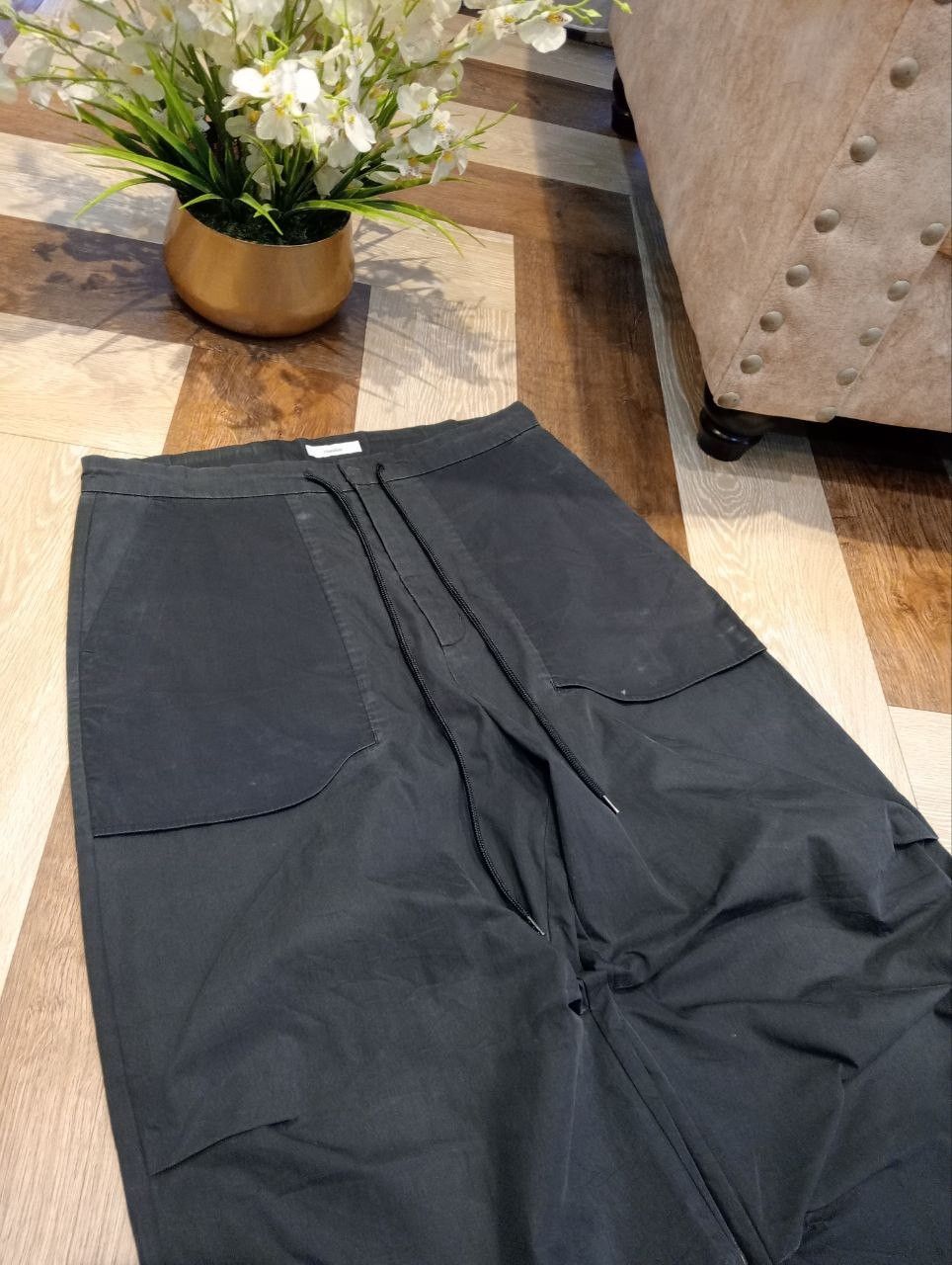 Attachment JAPANESE ATTACHMENT FEMMENT FADED BLACK WIDE BAGGY PANTS Size US 33 - 4 Thumbnail