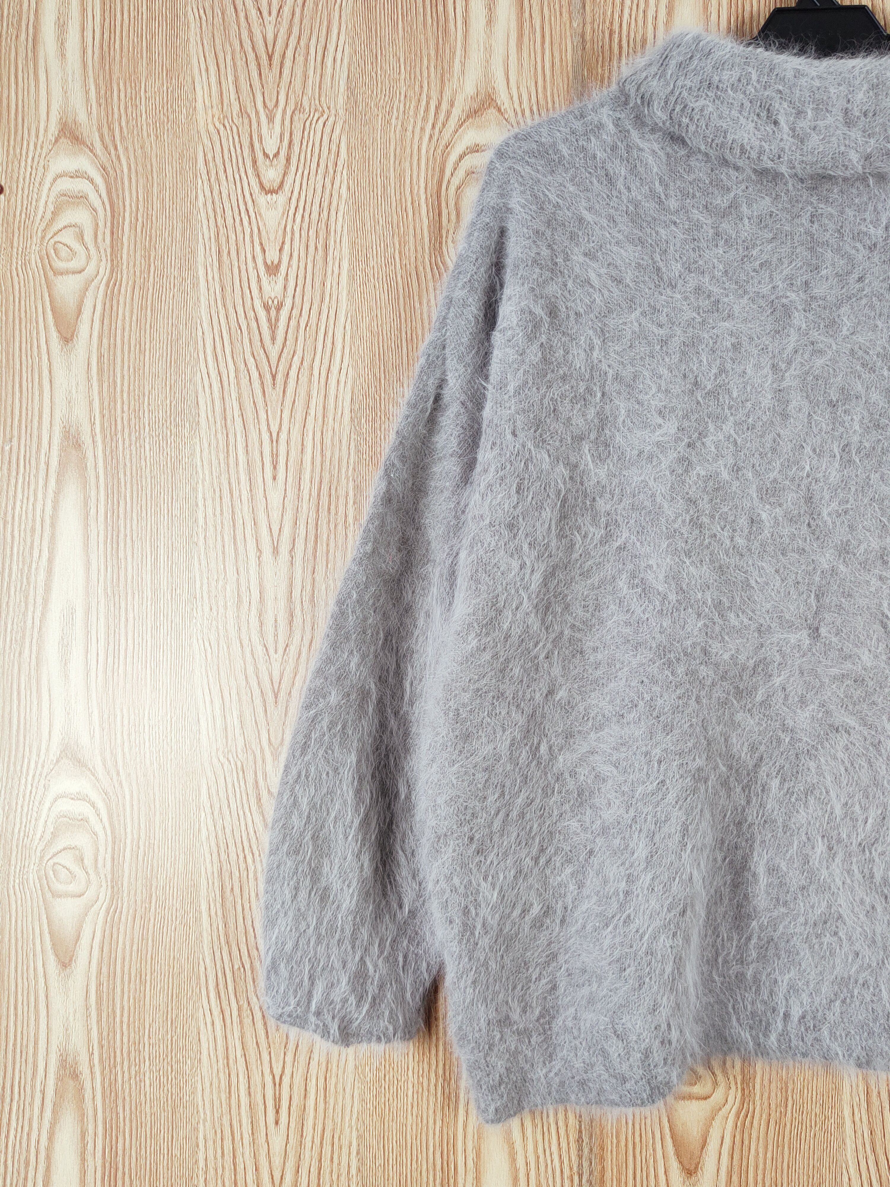 Japanese Brand Japan Gray Shag Shaggy Fur Mohair Knitwear #W770 Size US L / EU 52-54 / 3 - 3 Thumbnail