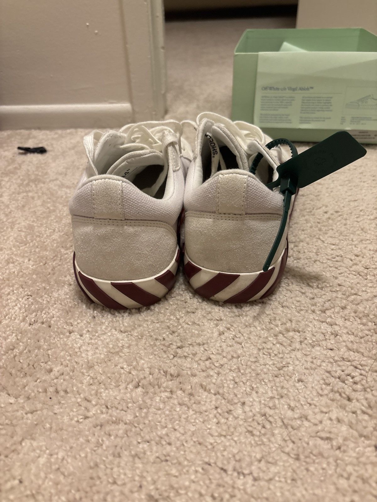 Off-White Off white vulcanized sneaker burgundy Size US 11 / EU 44 - 3 Thumbnail