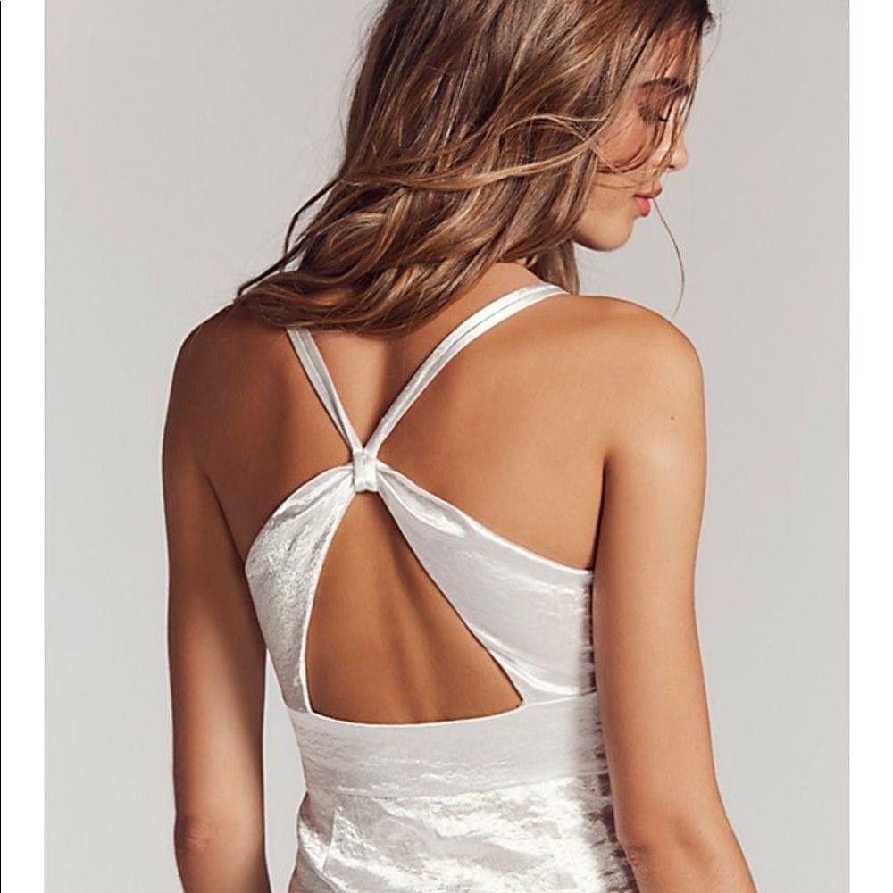 Free People Free People silver Crush Jumpsuit size 2 Size 26" / US 2 / IT 38 - 3 Thumbnail