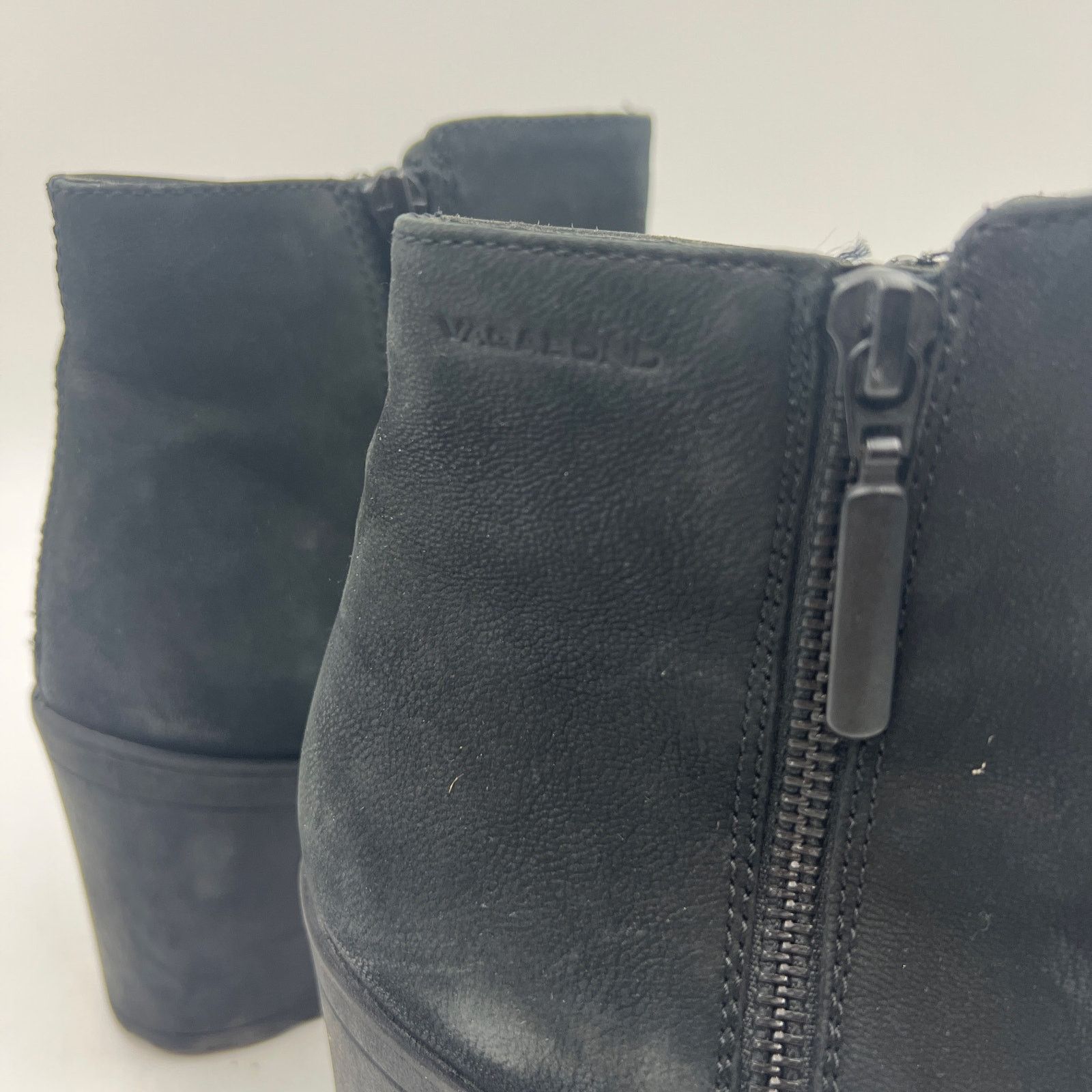 Vagabond Vagabond Grace Boots Black Nubuck Leather Booties Size US 9 / IT 39 - 3 Thumbnail