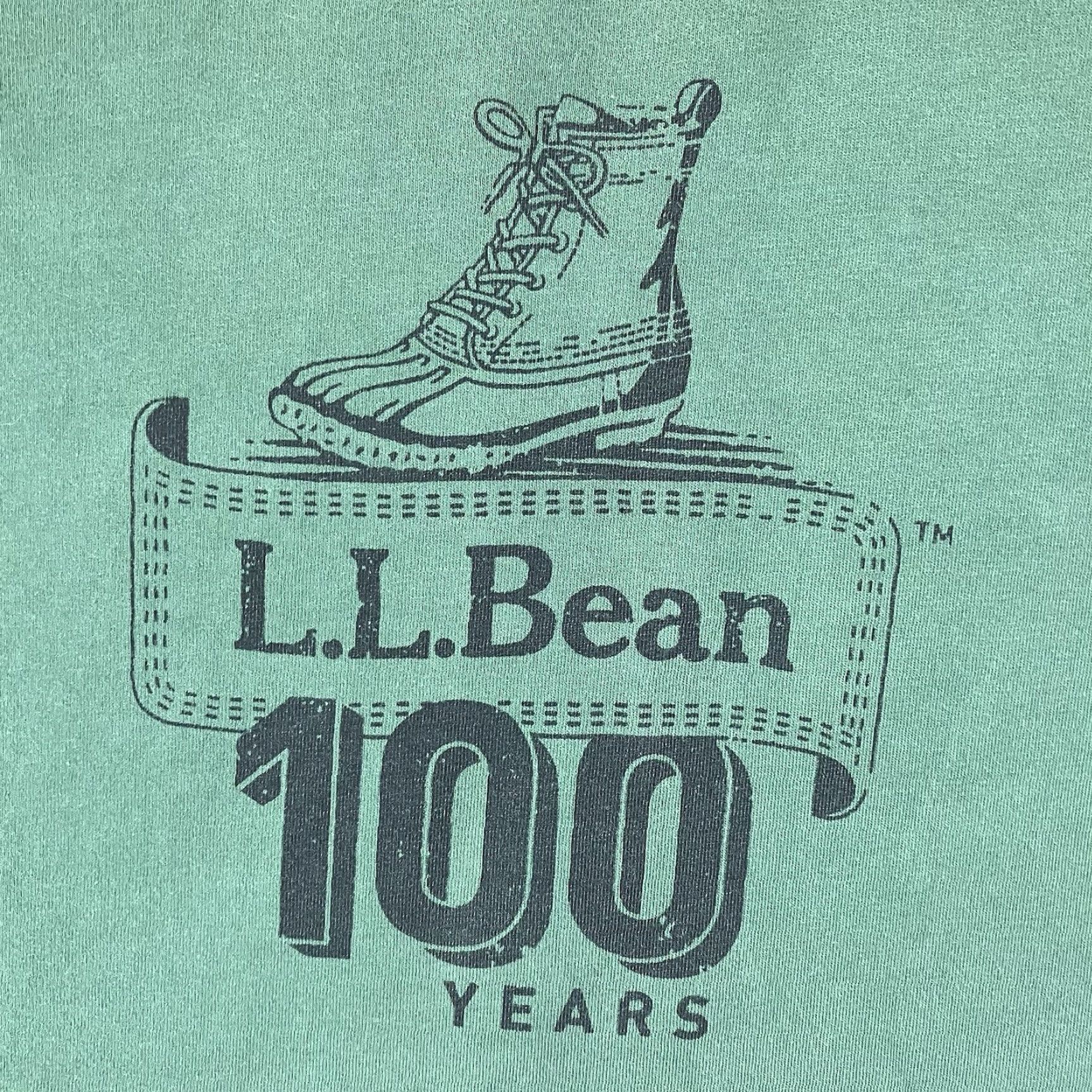 Vintage L.L. Bean T Shirt 2012 Forest Green Mens XL Cotton Crew Neck Logo 100 Years of Dry Feet Vintage? Size US XL / EU 56 / 4 - 3 Thumbnail