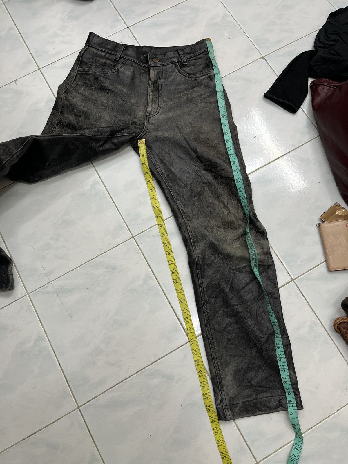 Genuine Leather × Vintage 🔥STEALS🔥 VTG BBH LEATHER PANTS Size US 29 - 20 Thumbnail