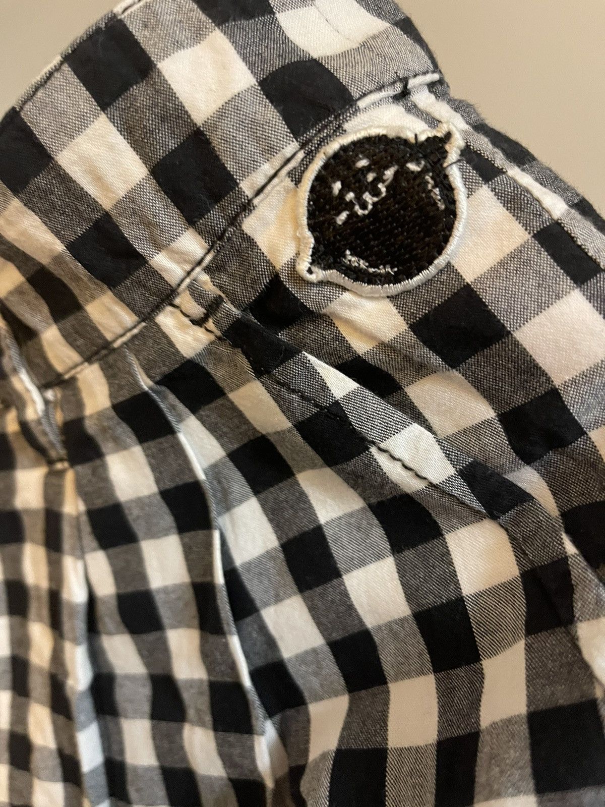 image of 20471120 Trousers Checkered Gingham in Black, Men's (Size 26)