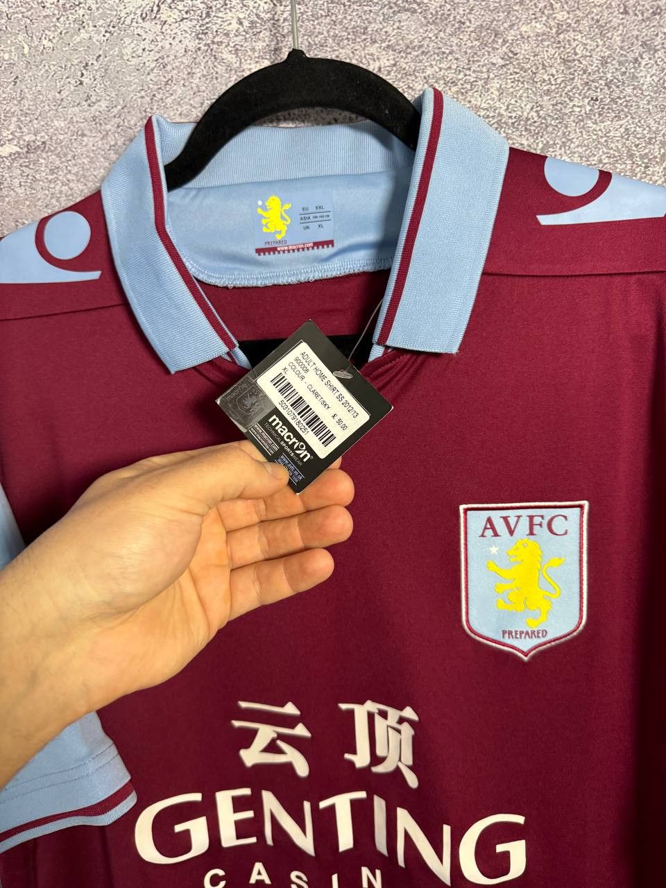 Macron × Vintage NWT Aston Villa 2012/13 Macron Soccer Jersey Size US XL / EU 56 / 4 - 10 Thumbnail