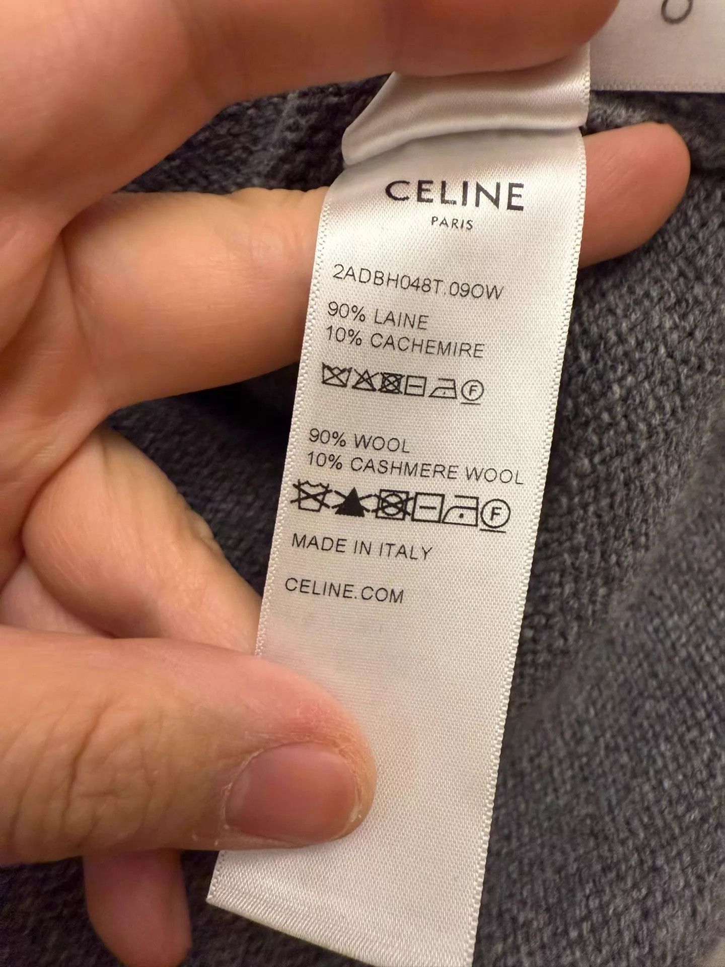 Celine CELINE Wool-Cashmere Stand-Collar Zip-Up Sweater L (New) Size L / US 10 / IT 46 - 8 Thumbnail