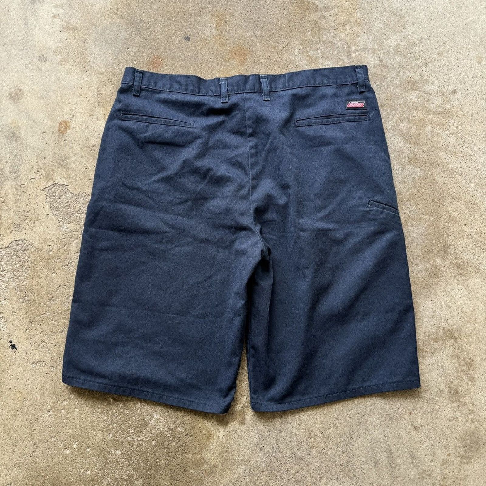 Dickies Dickies Thrashed Faded Navy Blue Work Shorts ERD Grunge Size US 39 - 2 Thumbnail