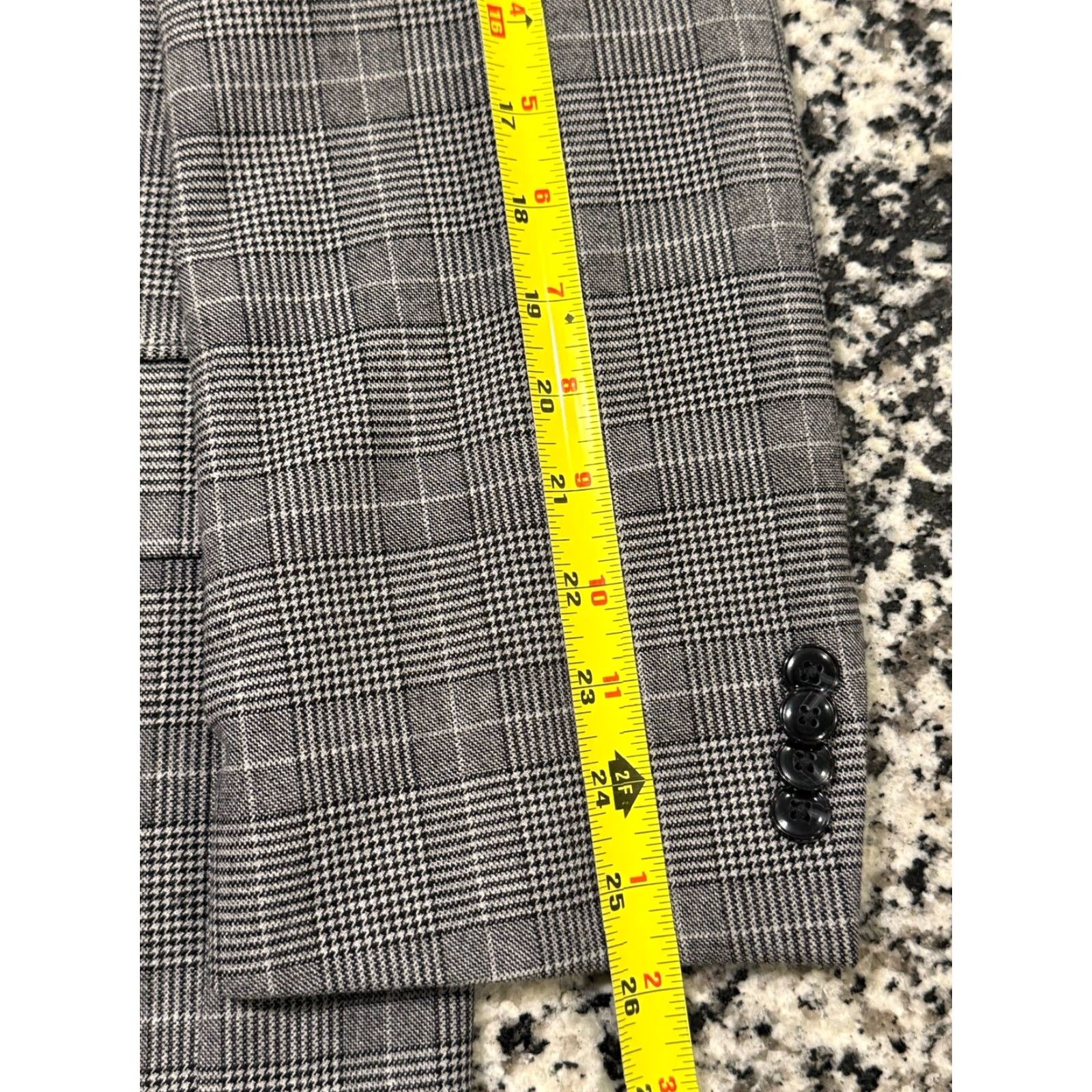 Michael Kors Michael Kors Coat 50L Gray Windowpane Stretch Sport Coat Mens Size US M / EU 48-50 / 2 - 5 Thumbnail