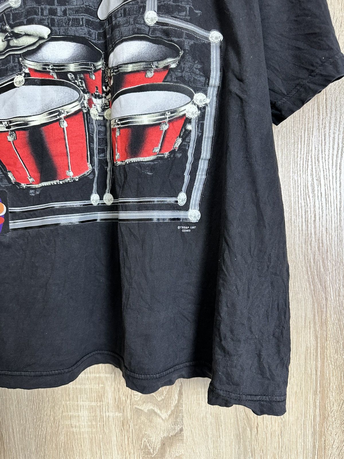 Band Tees 🔥 1997 Vintage Sound FX Printed T Shirt Drum Rock Metal Punk Size US XL / EU 56 / 4 - 2 Thumbnail