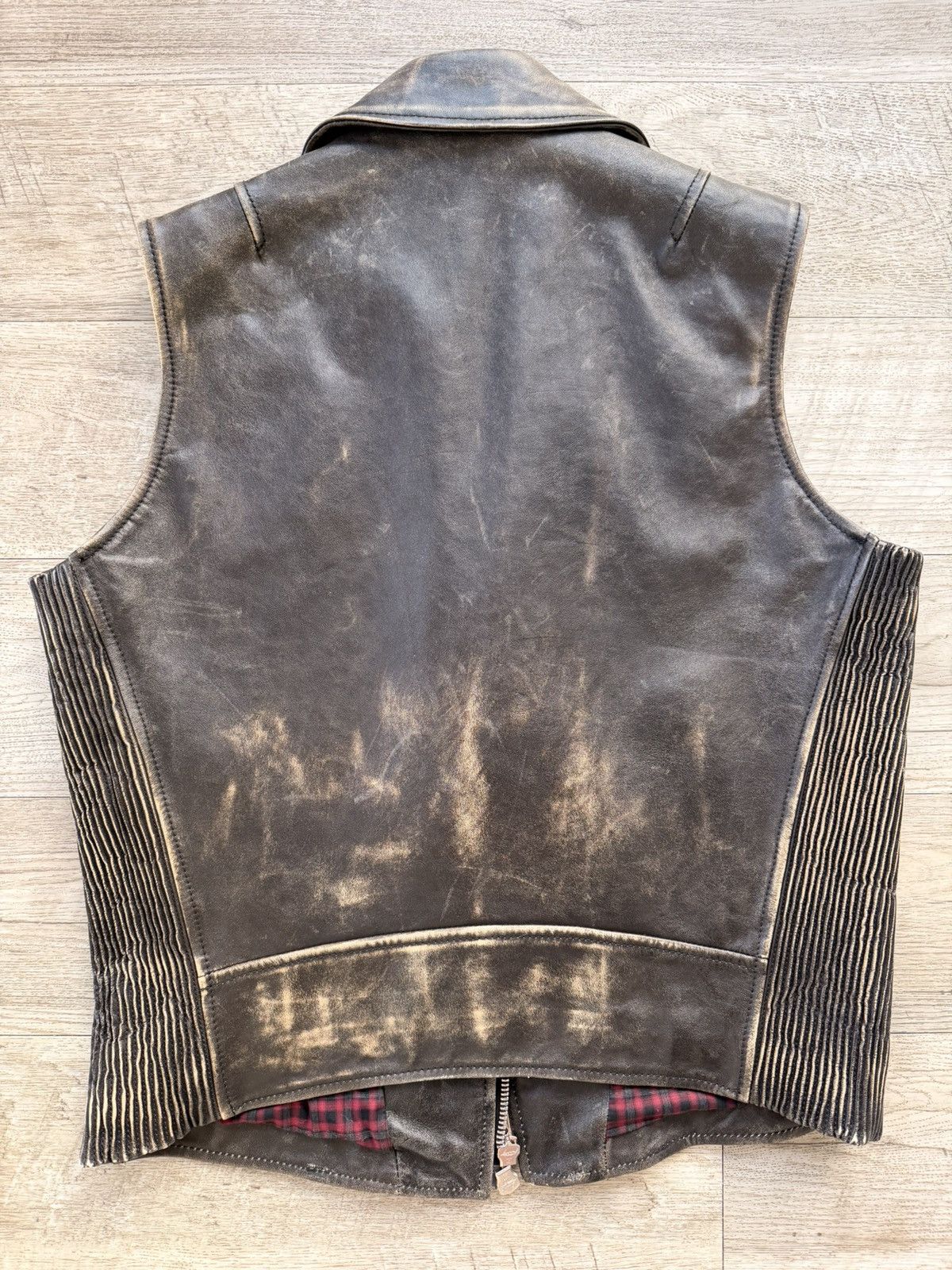 Dsquared2 Heavy Leather Biker Vest Size US L / EU 52-54 / 3 - 2 Thumbnail
